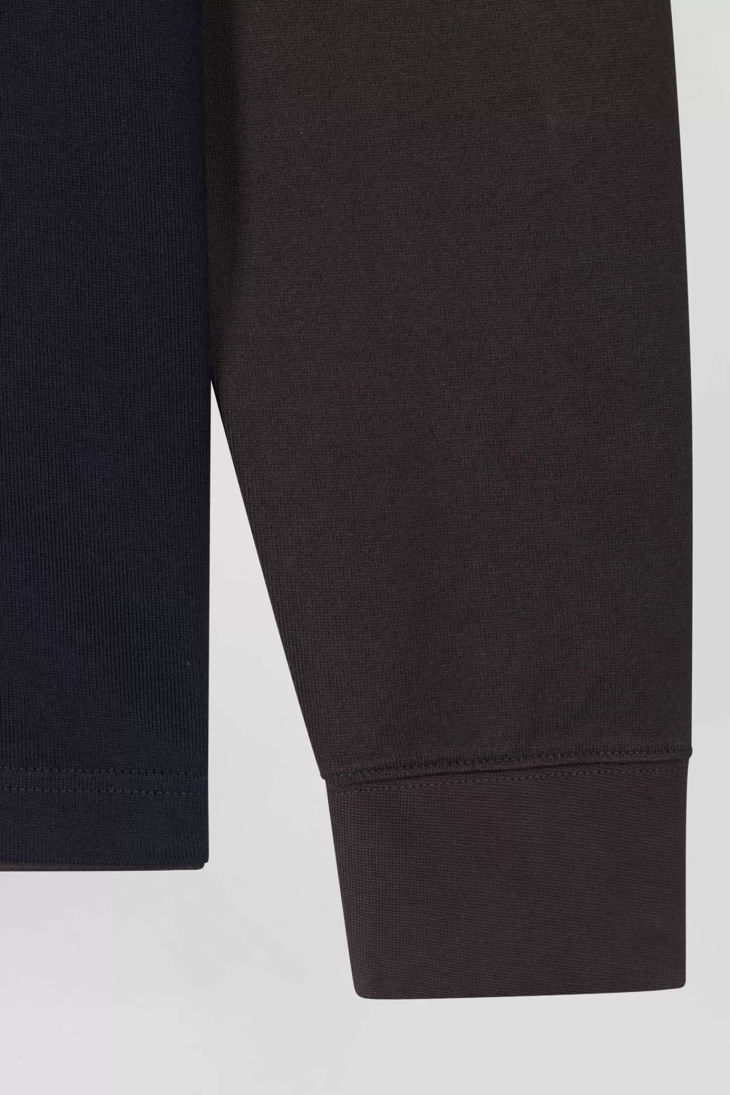 regular_brown_longsleeved_cotton_rugby_shirt_with_tie_fabric_patchwork_7.webp Eden Park Regular brown long-sleeved cotton rugby shirt with tie fabric patchwork< Rugby Shirts