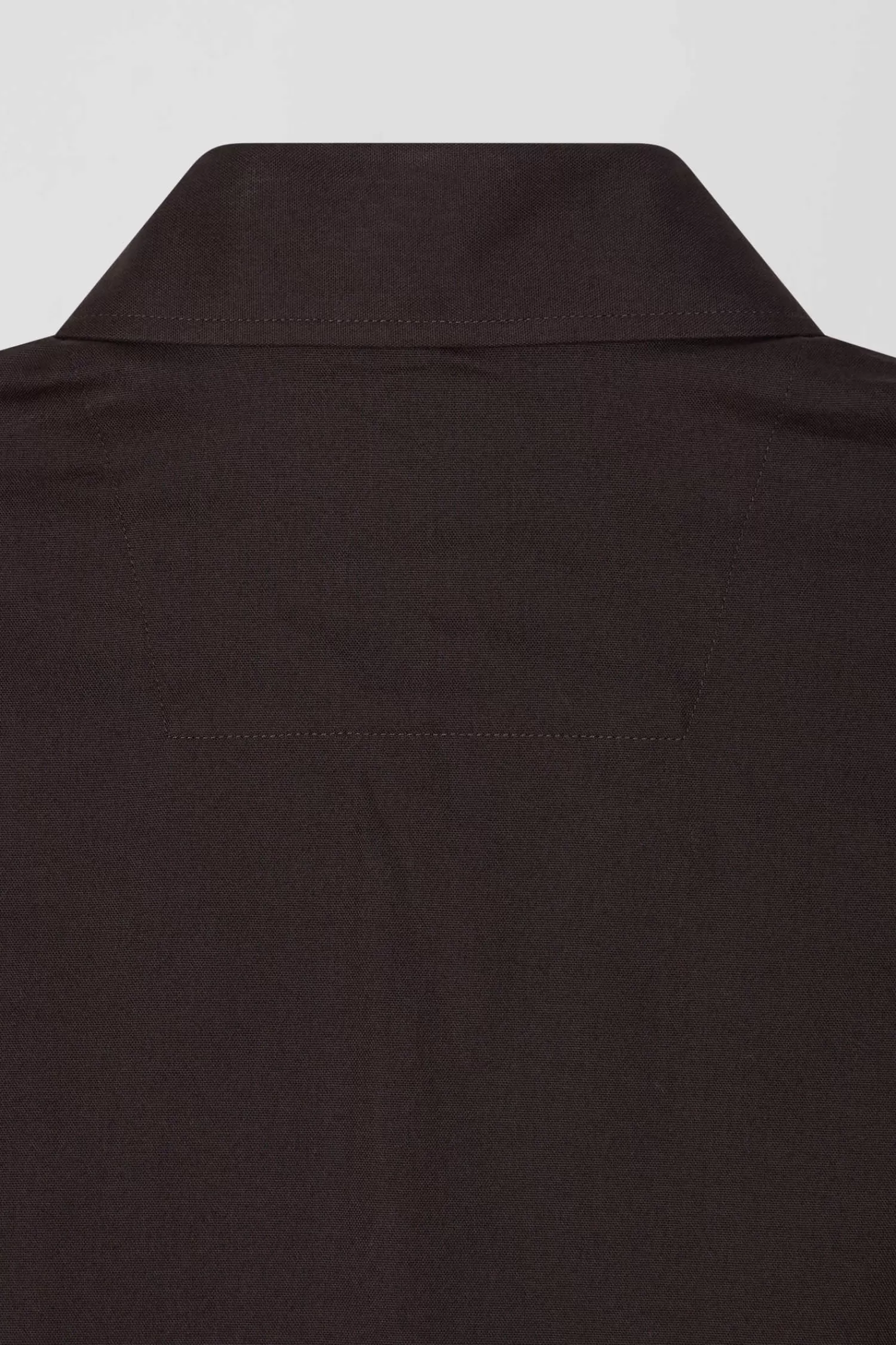 regular_brown_oxford_cotton_shirt_with_striped_bow_tie_detail_8.webp Eden Park Regular brown oxford cotton shirt with striped bow tie detail< Shirts