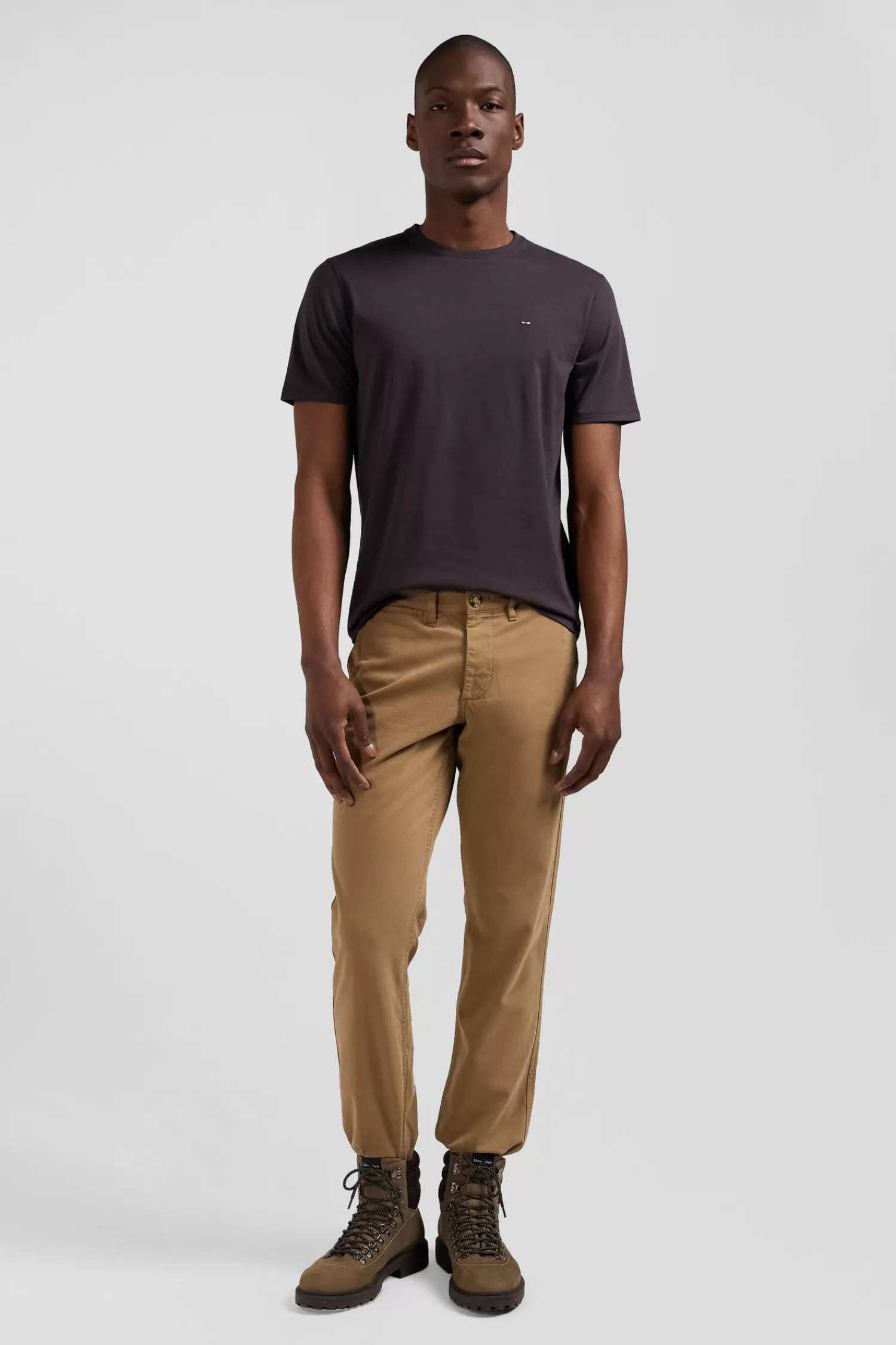 Eden Park Regular brown Pima cotton short-sleeved T-shirt< T-shirts