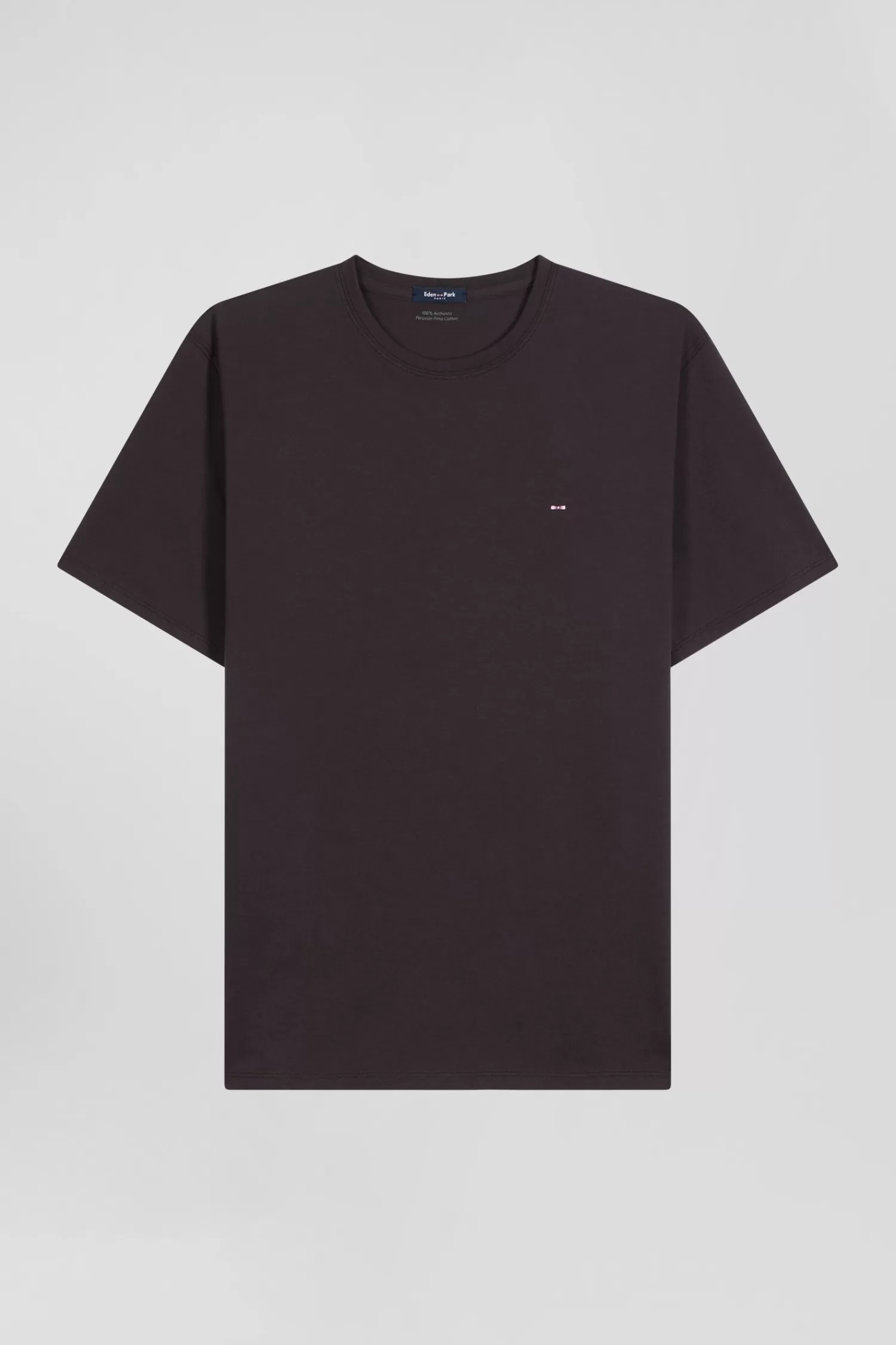 Eden Park Regular brown Pima cotton short-sleeved T-shirt< T-shirts