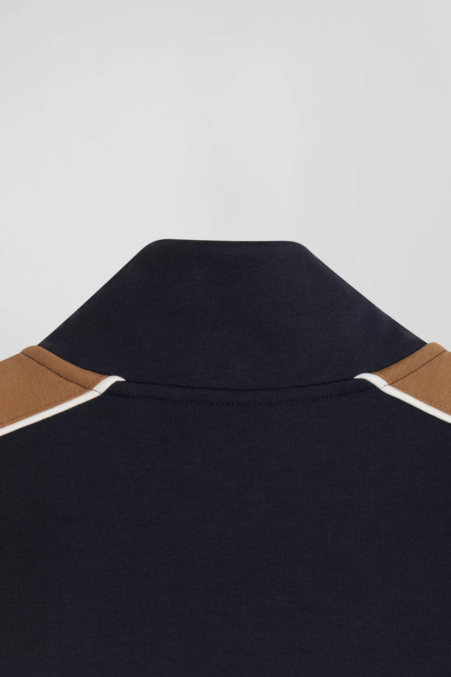 Eden Park Regular burgundy colorblock zipped cotton blend sweatshirt< Sweatshirts