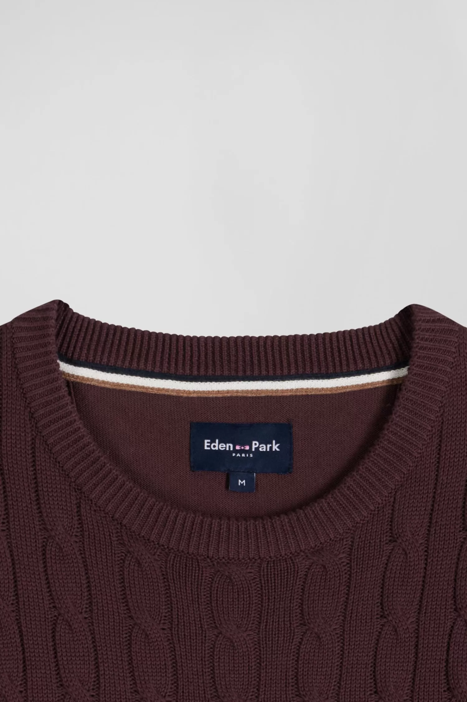 regular_burgundy_fancy_knit_cotton_crew_neck_jumper_6.webp Eden Park Regular burgundy fancy knit cotton crew neck jumper< Sweaters