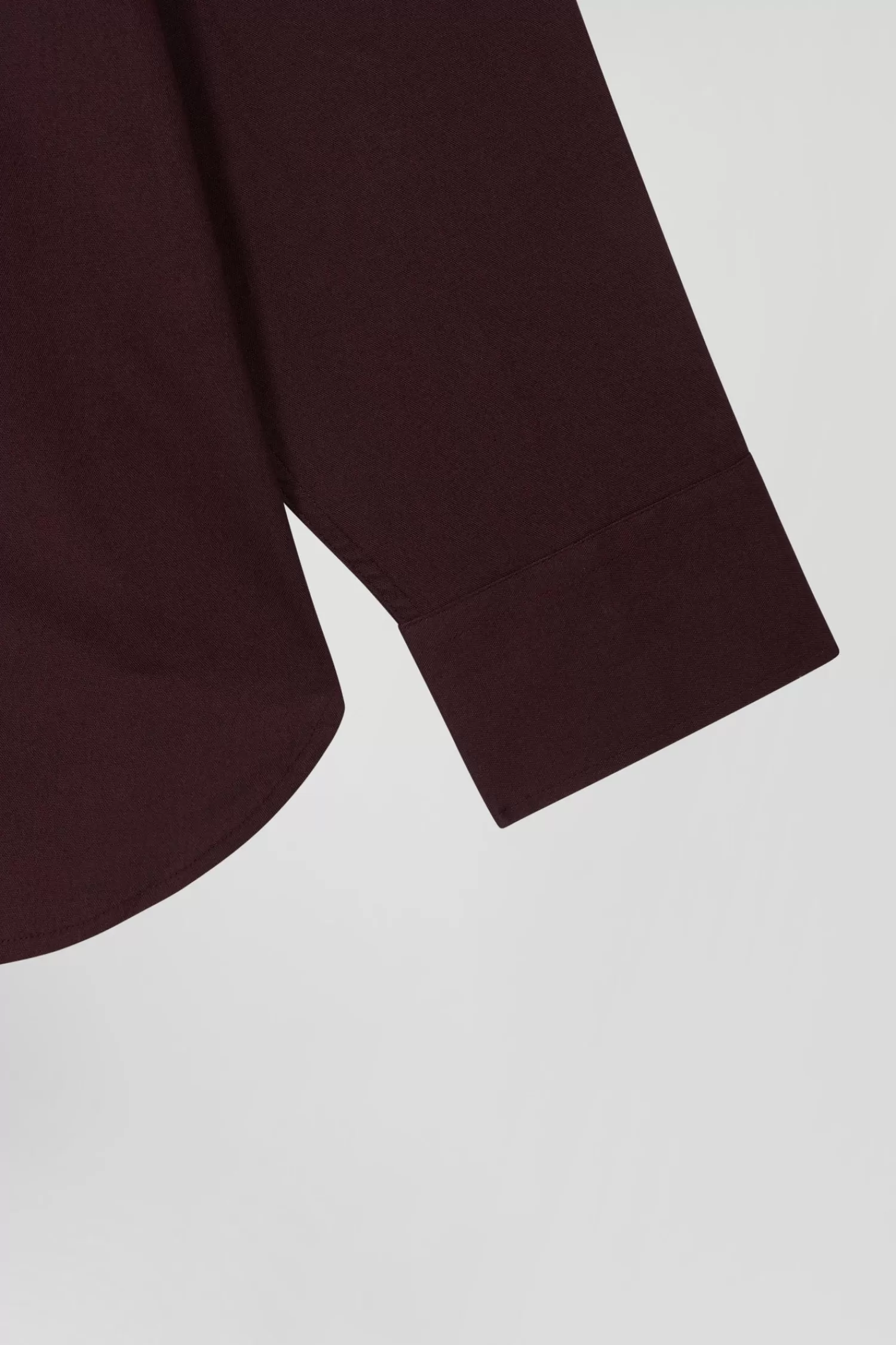 Eden Park Regular burgundy oxford cotton shirt with striped bow tie detail< Shirts