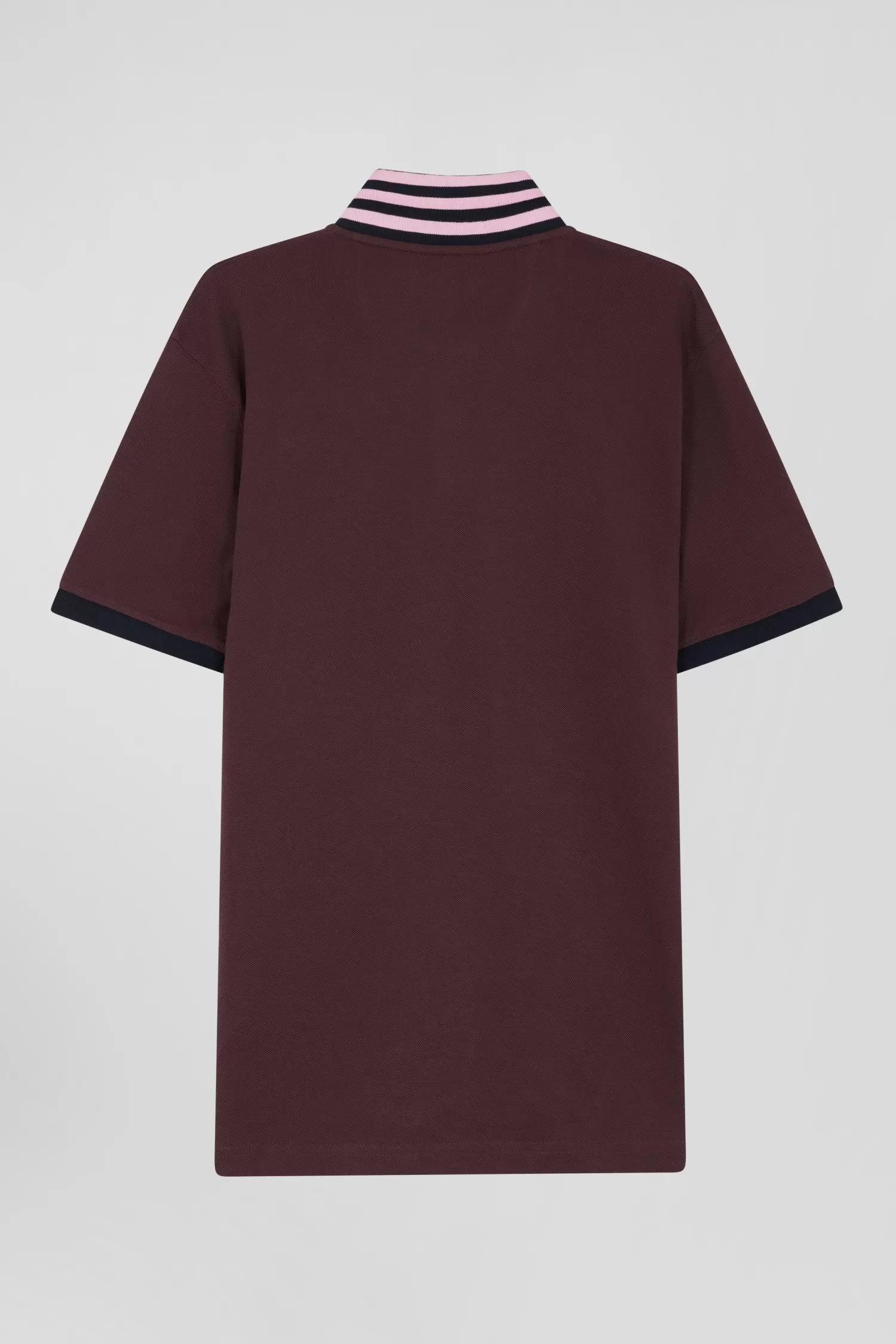 Eden Park Regular burgundy short-sleeved cotton piqué polo shirt< Polos