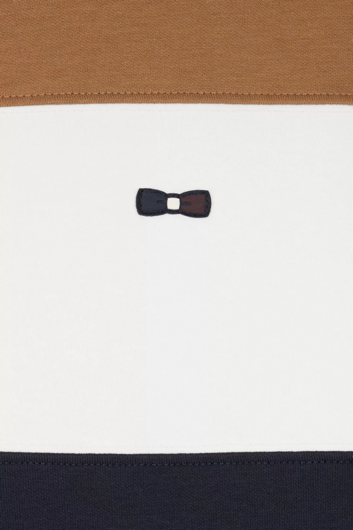 Eden Park Regular camel colorblock zipped cotton blend sweatshirt< Sweatshirts