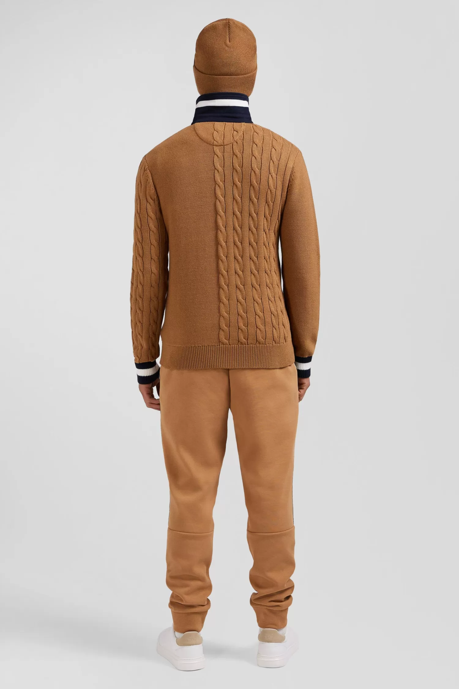 regular_camel_cotton_jumper_with_rugby_shirt_collar_5.webp Eden Park Regular camel cotton jumper with rugby shirt collar< Sweaters