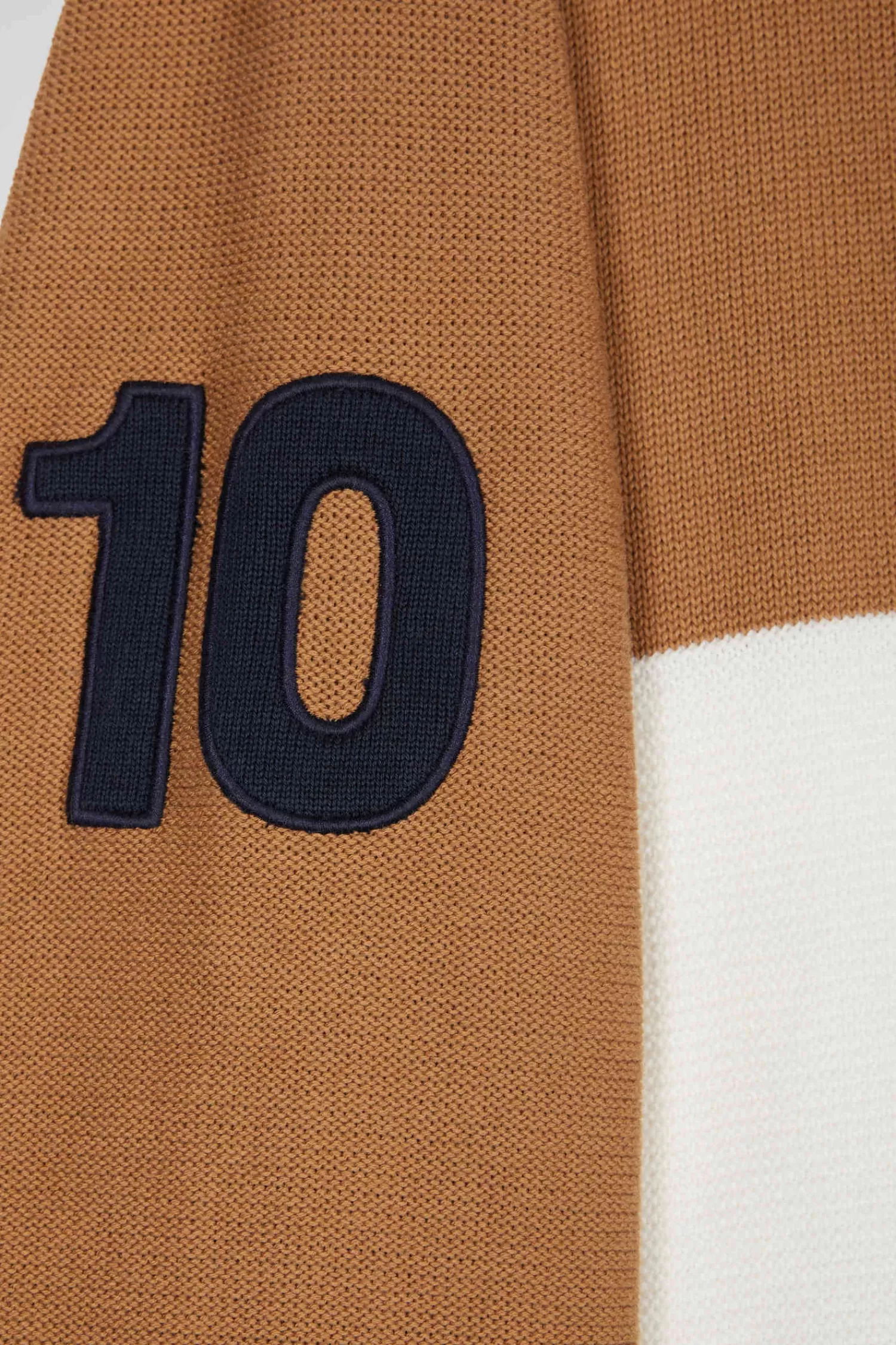 regular_camel_embroidered_semizipped_colorblock_cotton_jumper_7.webp Eden Park Regular camel embroidered semi-zipped colorblock cotton jumper< Sweaters