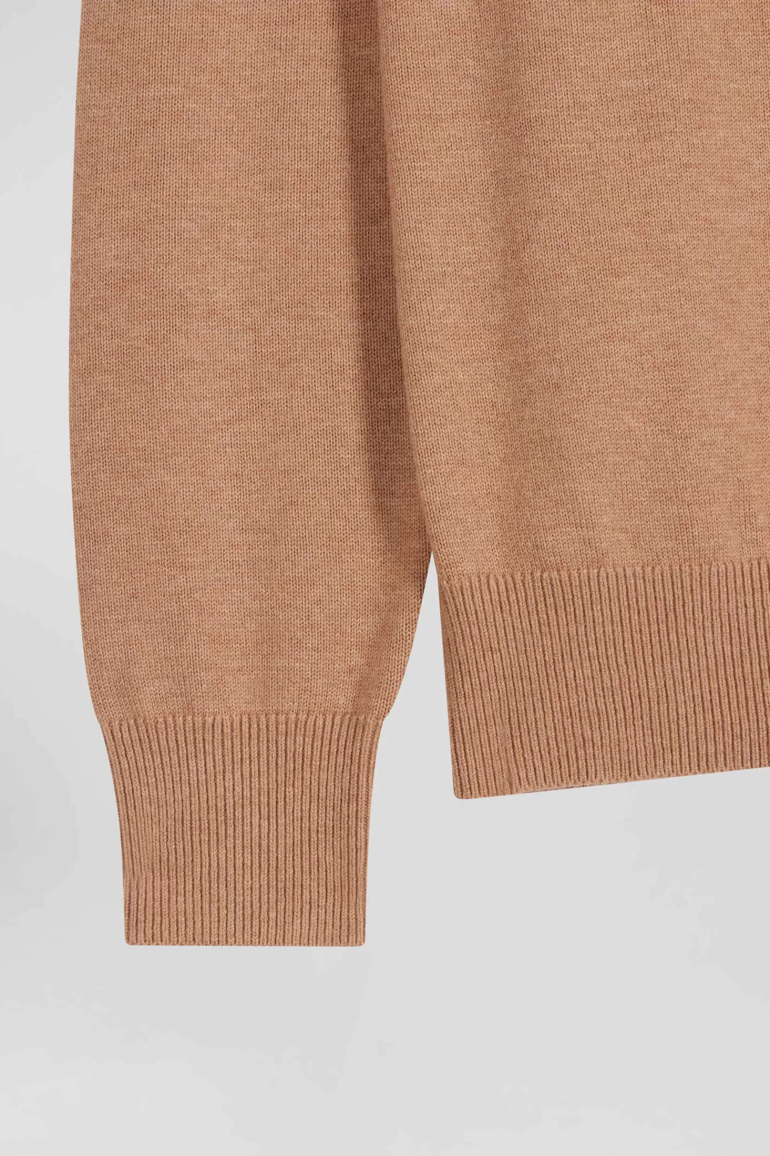 regular_camel_wool_and_cotton_crew_neck_jumper_8.webp Eden Park Regular camel wool and cotton crew neck jumper< Sweaters
