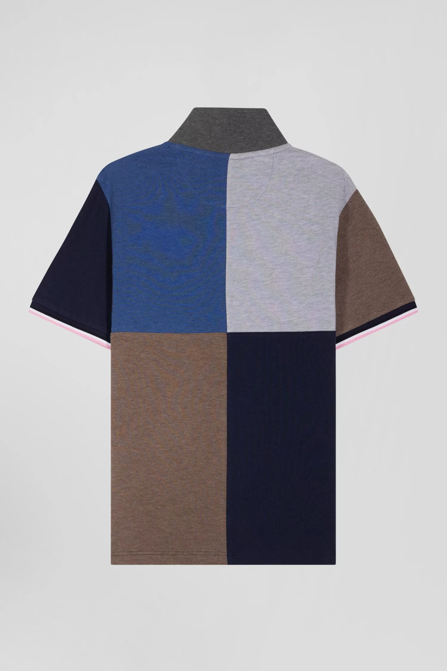 Eden Park Regular dark blue Barbarian short-sleeved cotton piqué polo shirt< Polos