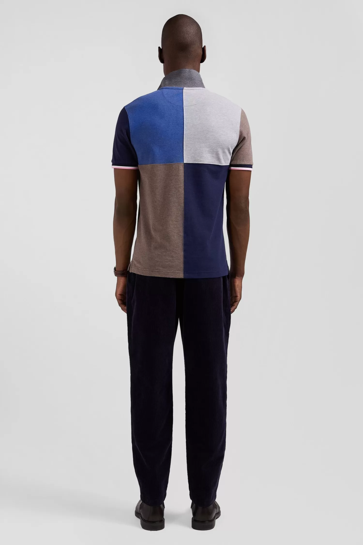 Eden Park Regular dark blue Barbarian short-sleeved cotton piqué polo shirt< Polos