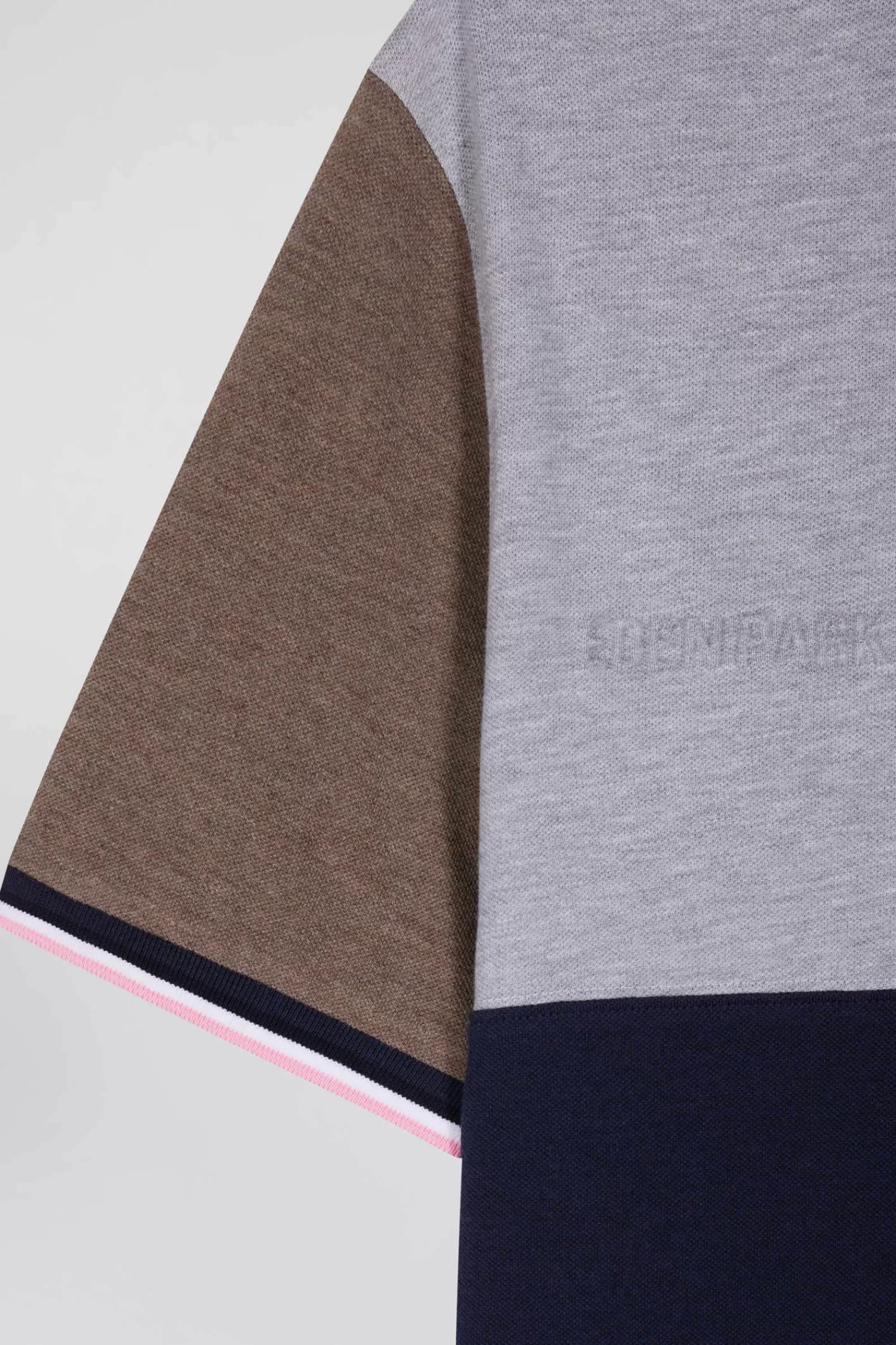 Eden Park Regular dark blue Barbarian short-sleeved cotton piqué polo shirt< Polos