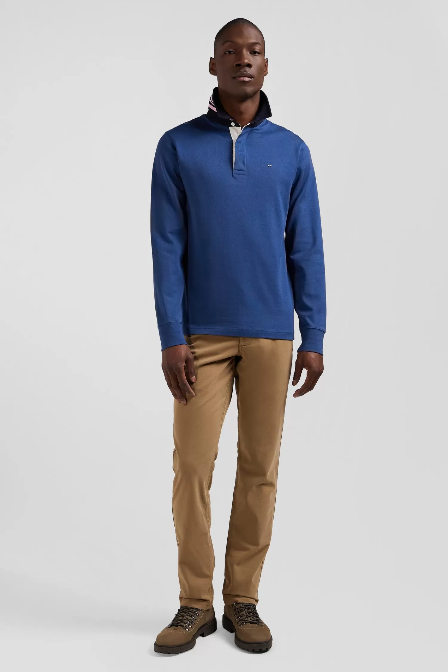 Eden Park Regular dark blue long-sleeved Pima cotton rugby shirt< Rugby Shirts