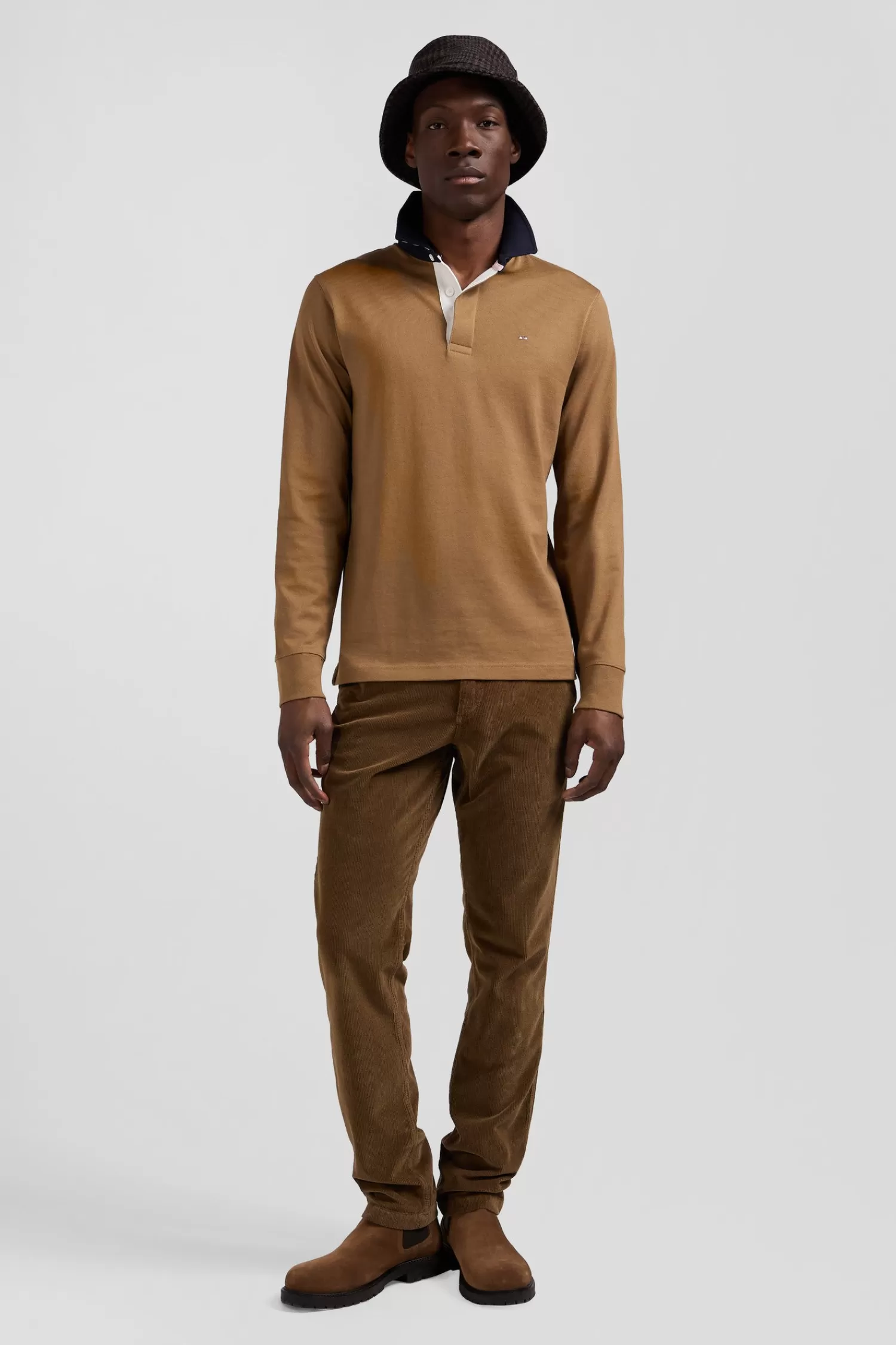 Eden Park Regular dark blue long-sleeved Pima cotton rugby shirt< Rugby Shirts