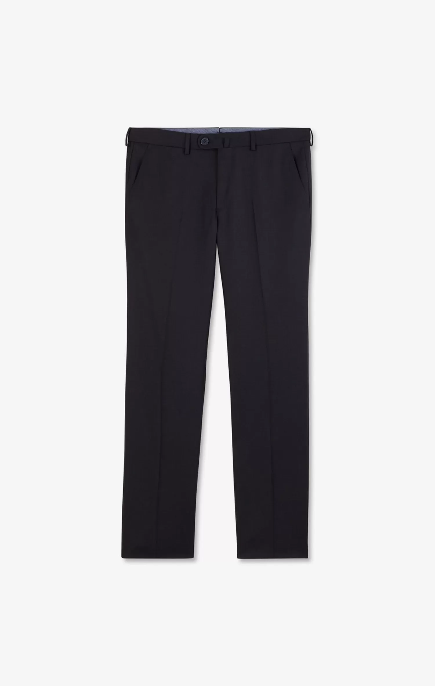 Eden Park Regular dark blue wool trousers with broken fold< Pants