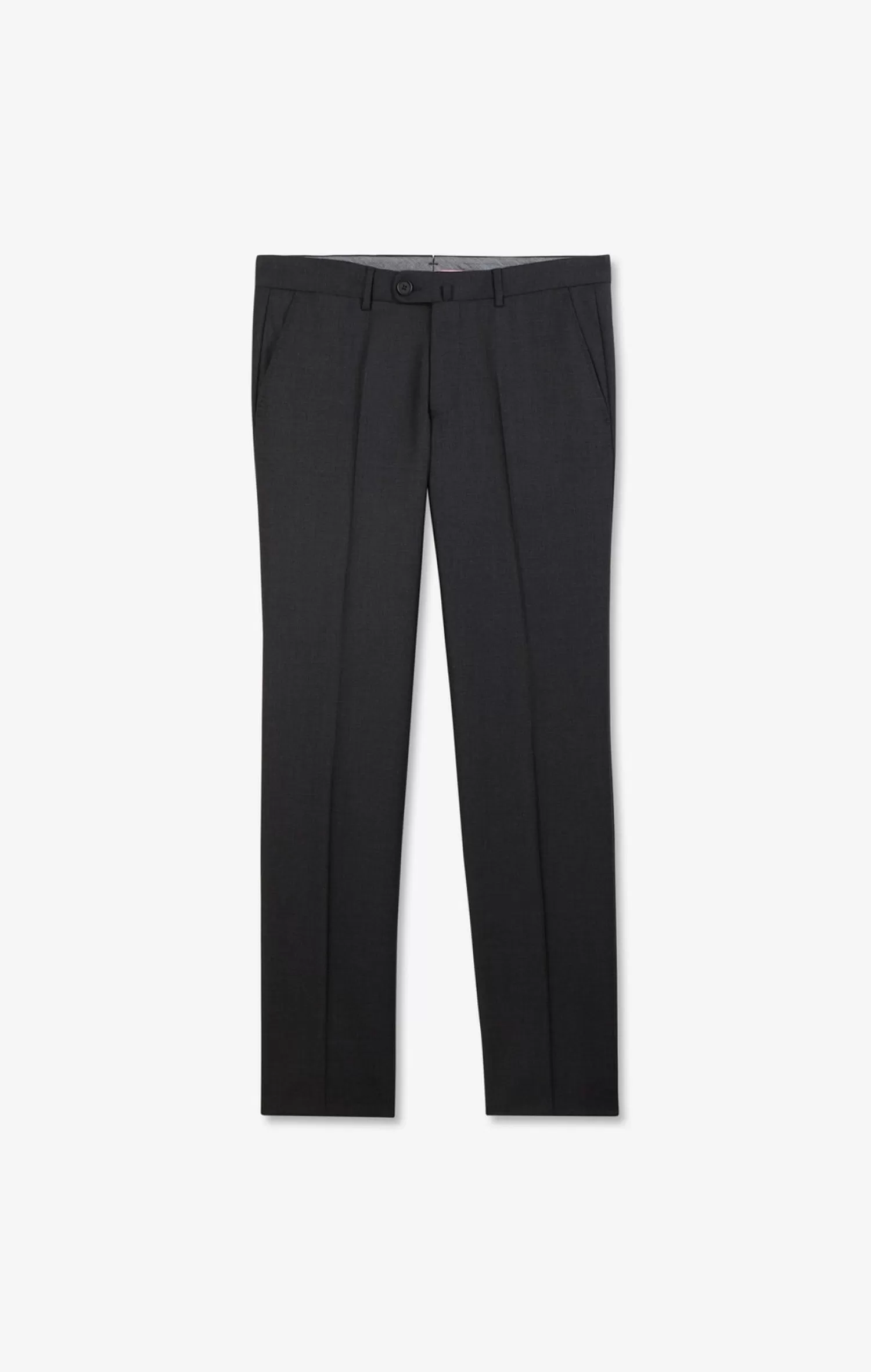 Eden Park Regular dark grey wool trousers with broken fold< Pants