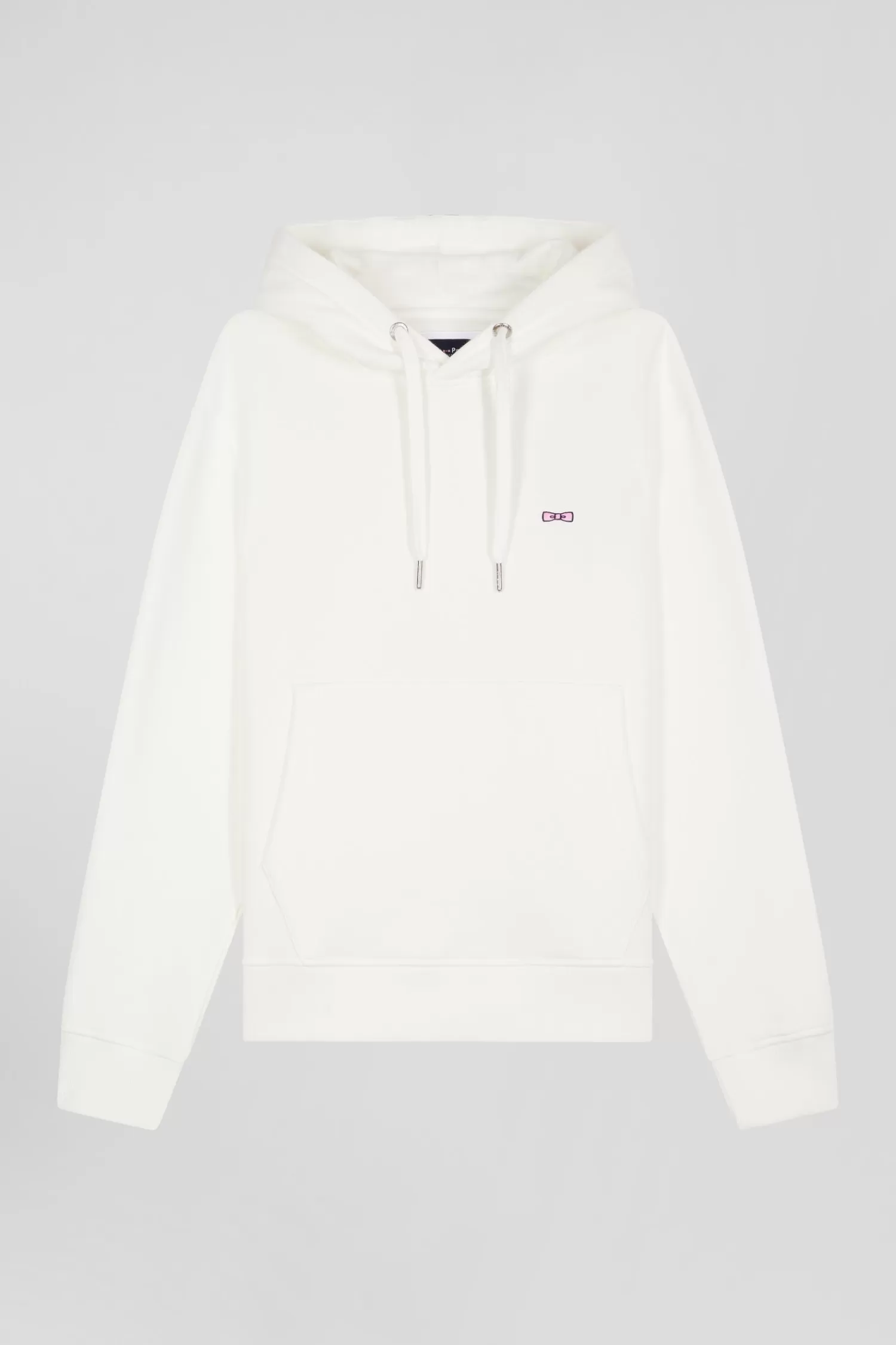 Eden Park Regular ecru brushed cotton fleece hoodie< Sweatshirts