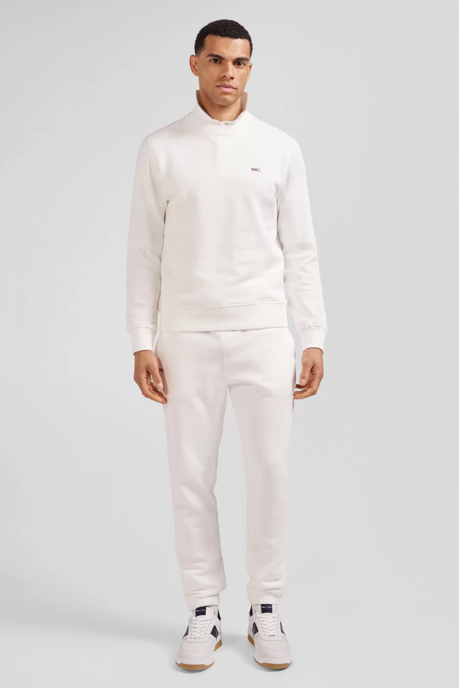 Eden Park Regular ecru brushed cotton fleece sweatshirt< Sweatshirts