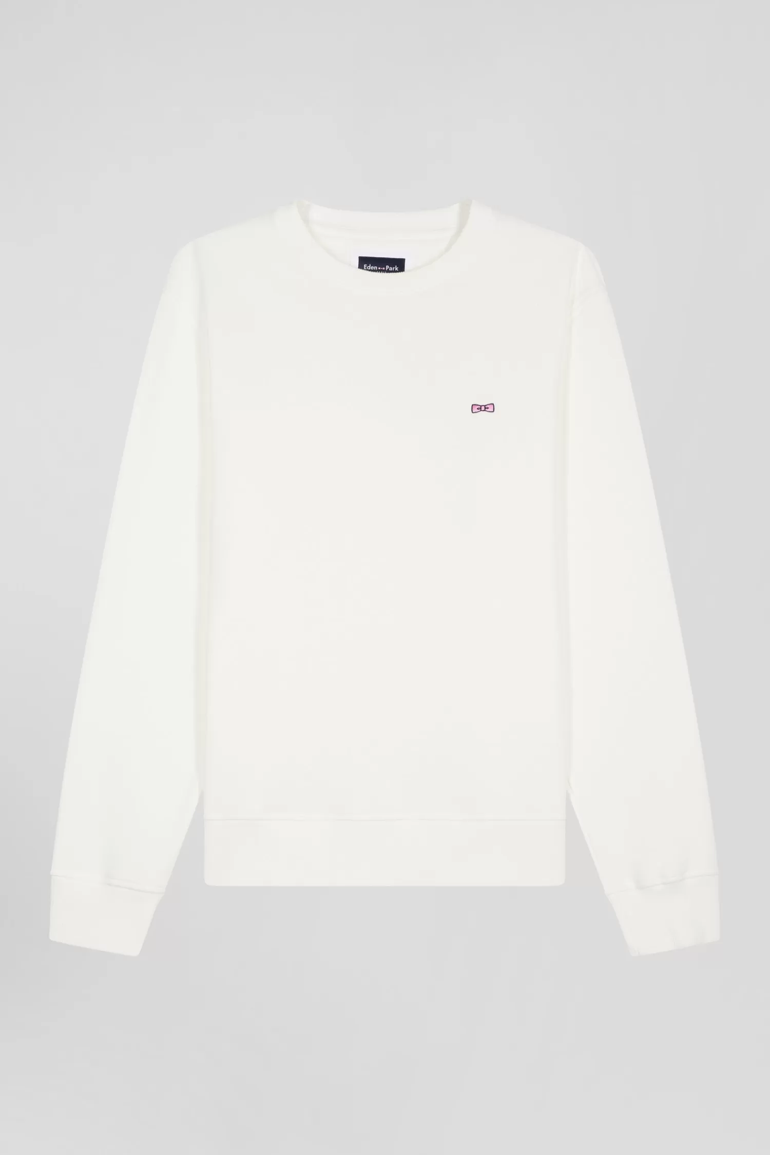 Eden Park Regular ecru brushed cotton fleece sweatshirt< Sweatshirts