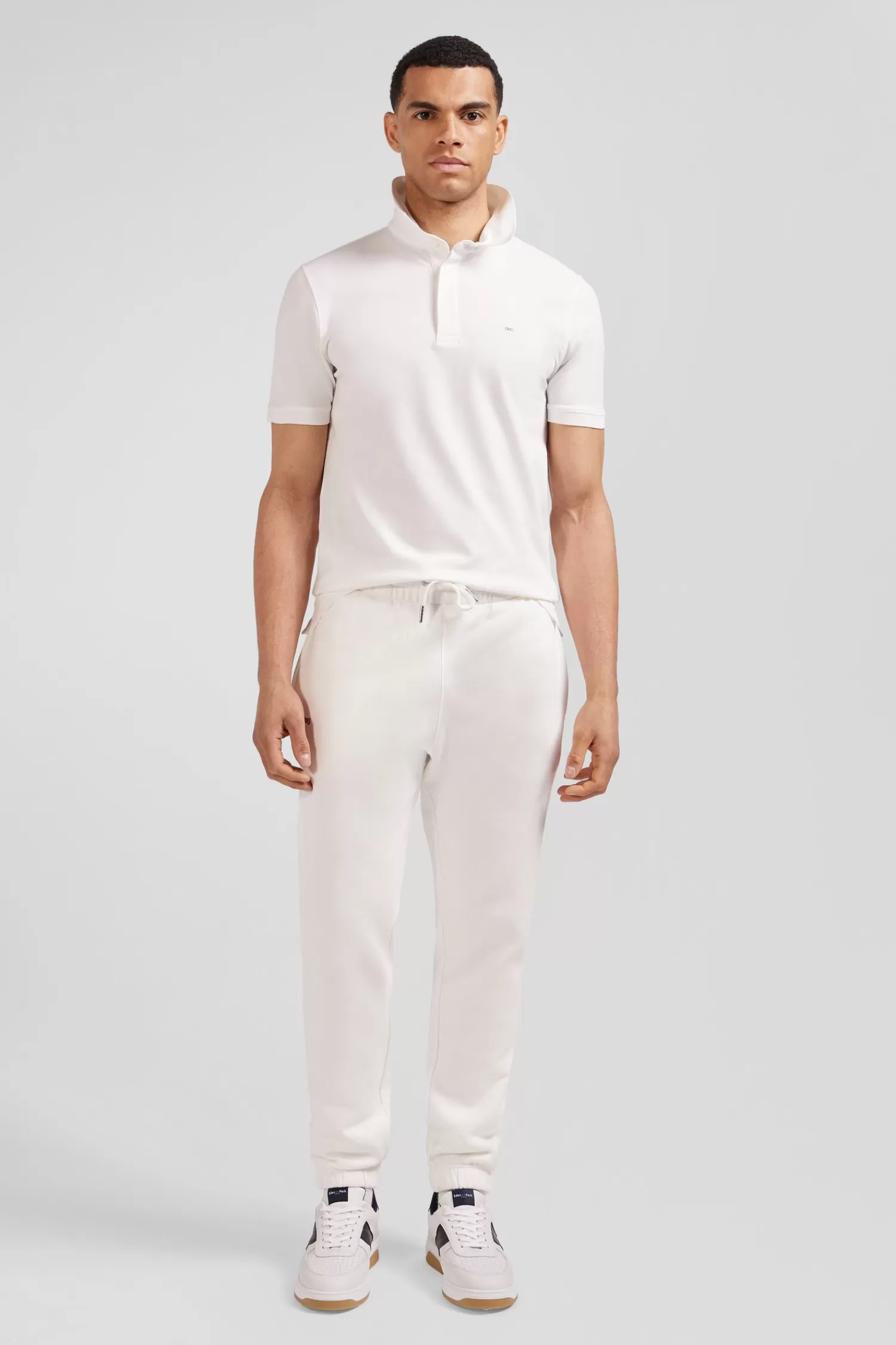 Eden Park Regular ecru brushed fleece jogging bottoms< Pants