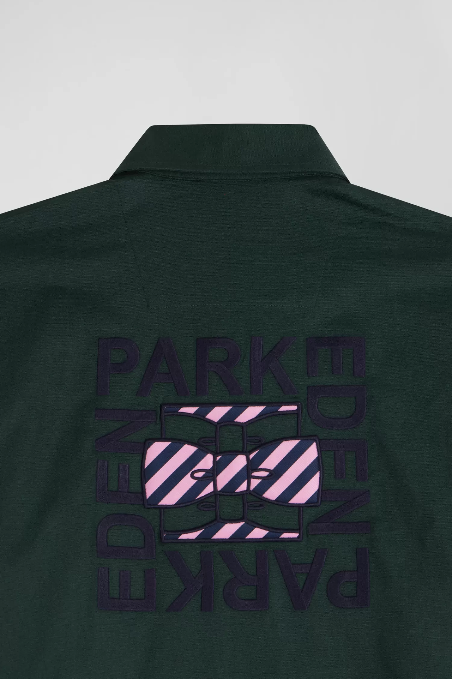 Eden Park Regular green and navy oxford cotton shirt with back embroidery< Shirts