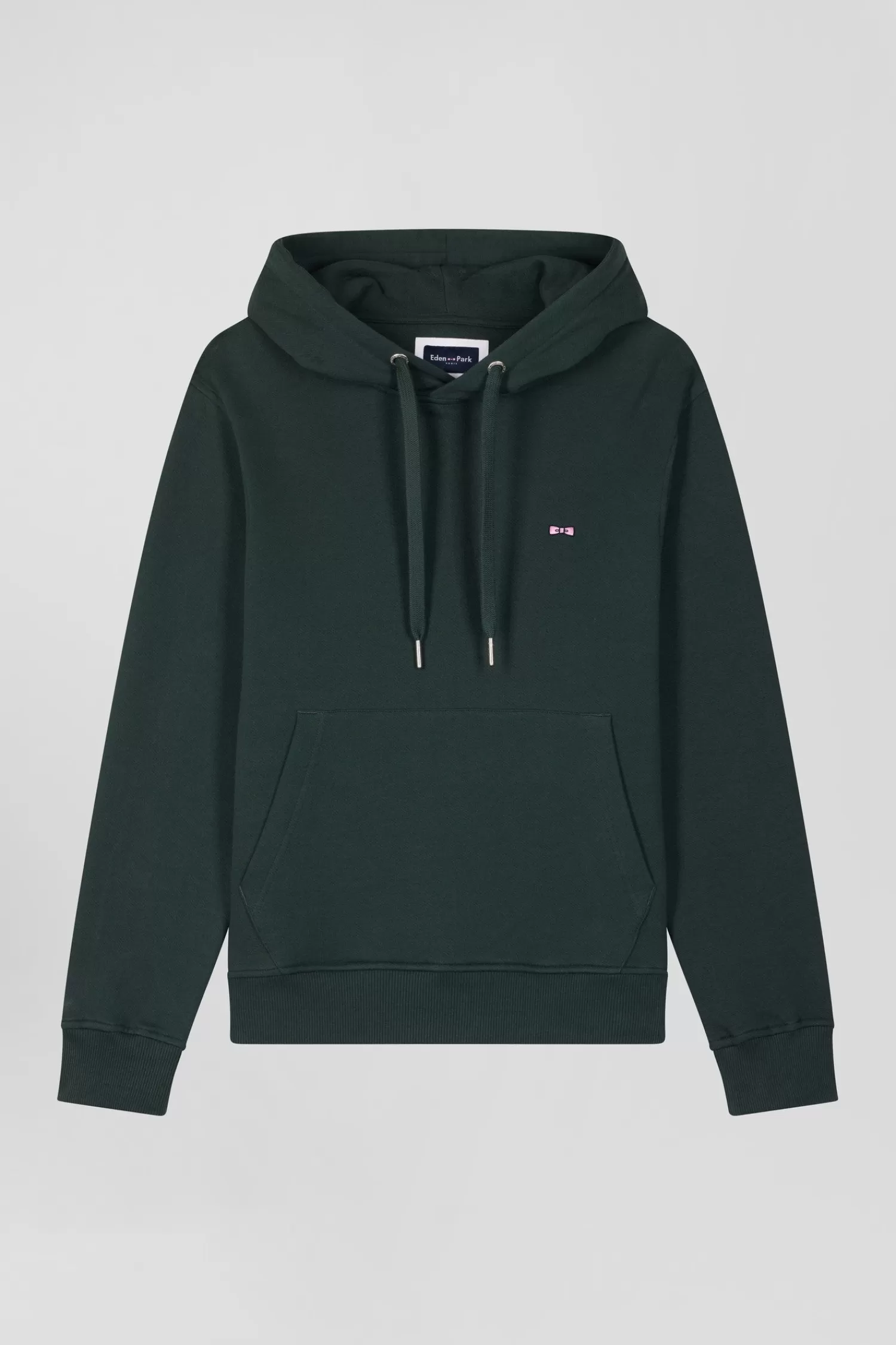 Eden Park Regular green brushed cotton fleece hoodie< Sweatshirts