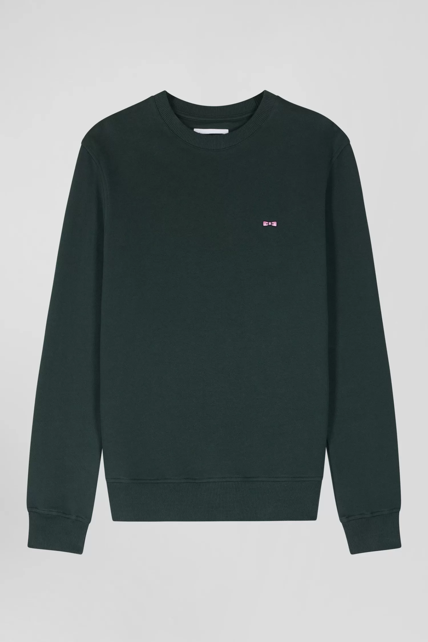 Eden Park Regular green brushed cotton fleece sweatshirt< Sweatshirts