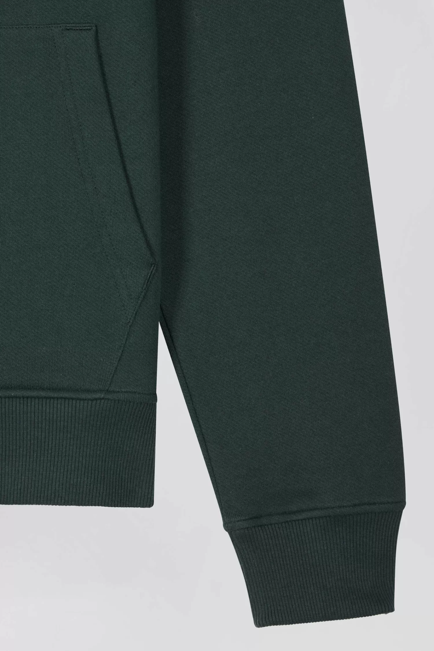 regular_green_brushed_cotton_fleece_sweatshirt_with_high_top_collar_7.webp Eden Park Regular green brushed cotton fleece sweatshirt with high top collar< Sweatshirts