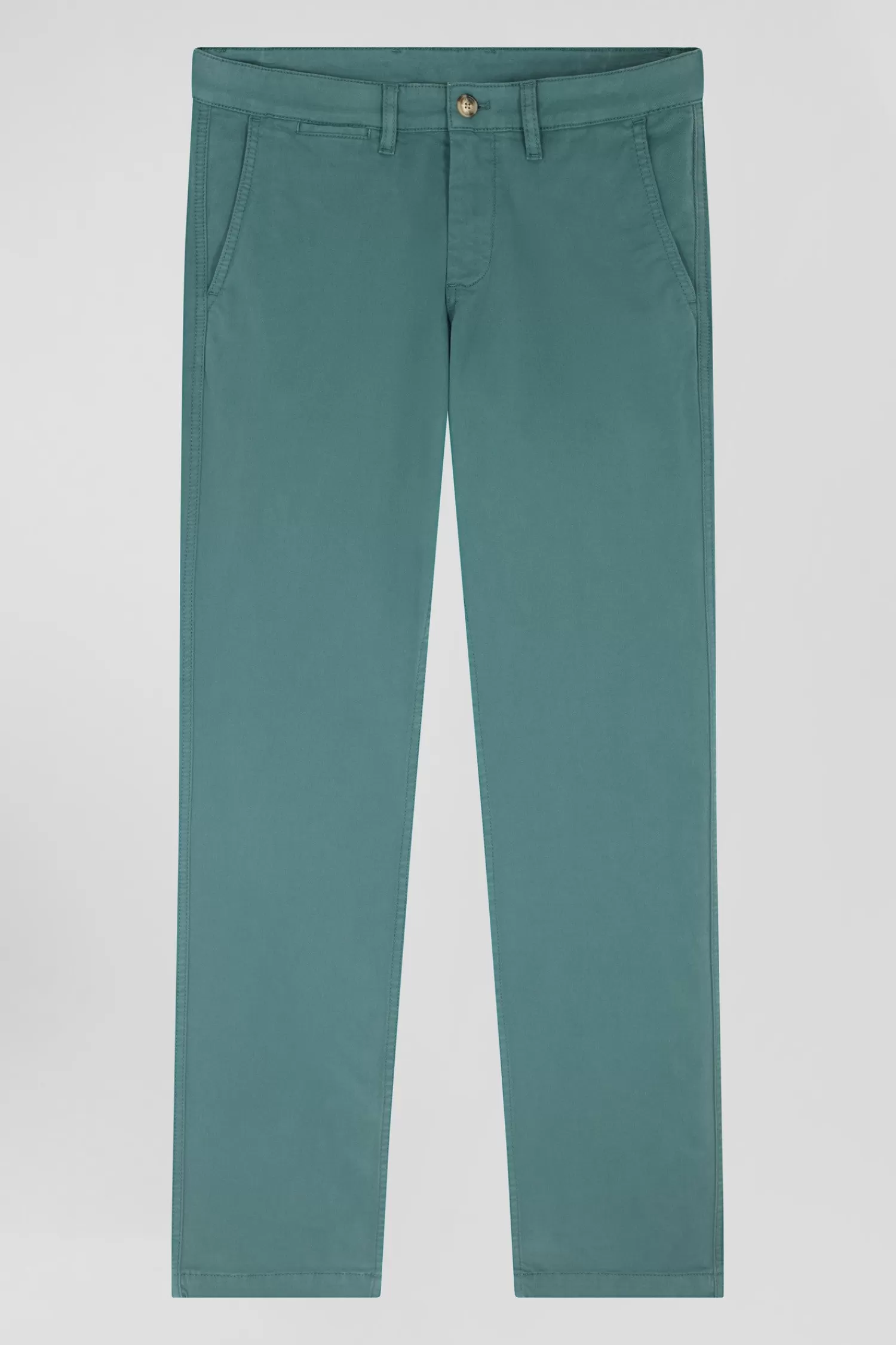 Eden Park Regular green chino trousers in stretch cotton gabardine< Pants