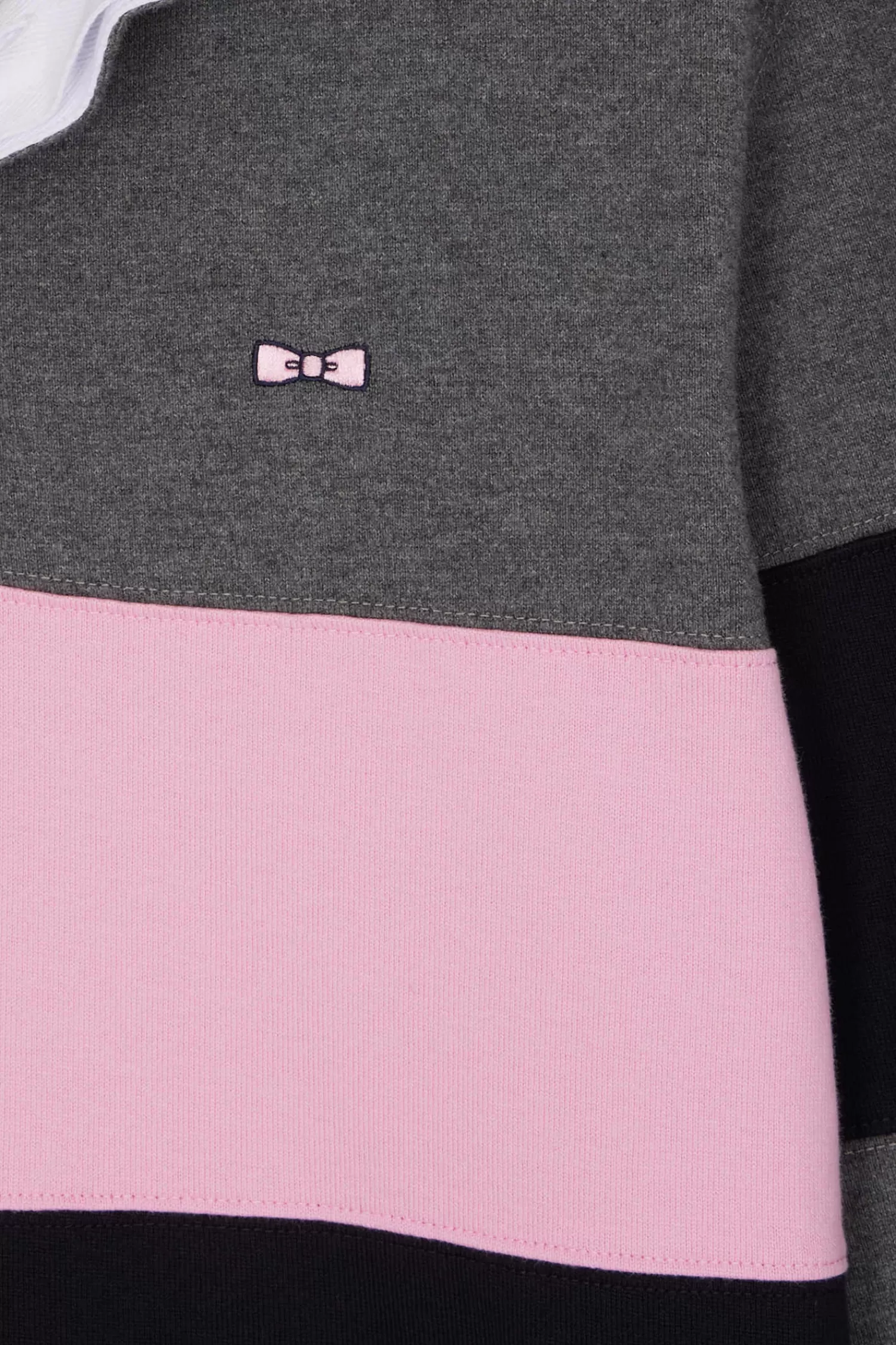 Eden Park Regular green long-sleeved colourblock cotton rugby shirt with back embroidery< Rugby Shirts