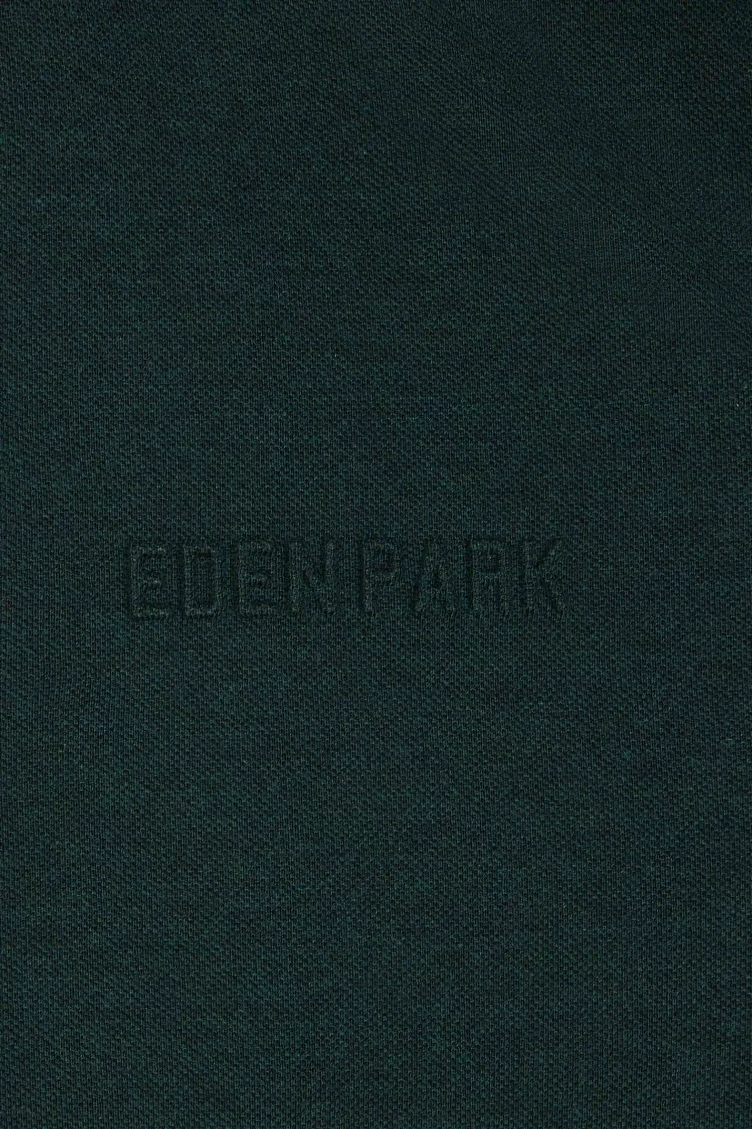 Eden Park Regular green long-sleeved cotton piqué polo shirt with tricolor details< Polos