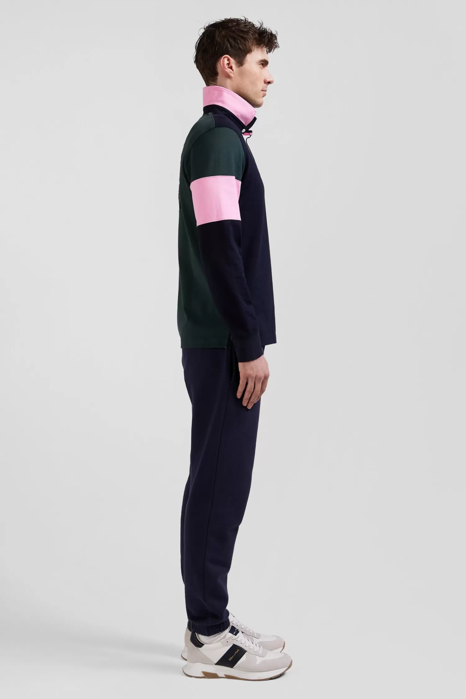 regular_green_longsleeved_cotton_rugby_shirt_with_tie_fabric_patchwork_4.webp Eden Park Regular green long-sleeved cotton rugby shirt with tie fabric patchwork< Rugby Shirts