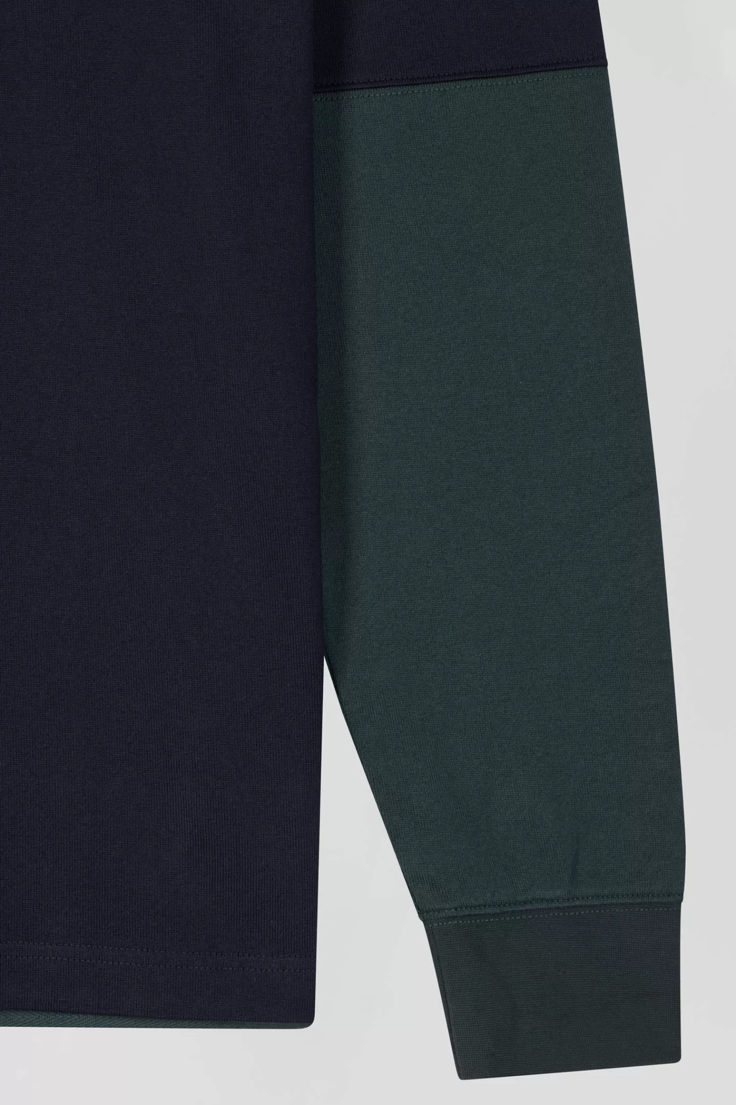 regular_green_longsleeved_cotton_rugby_shirt_with_tie_fabric_patchwork_7.webp Eden Park Regular green long-sleeved cotton rugby shirt with tie fabric patchwork< Rugby Shirts