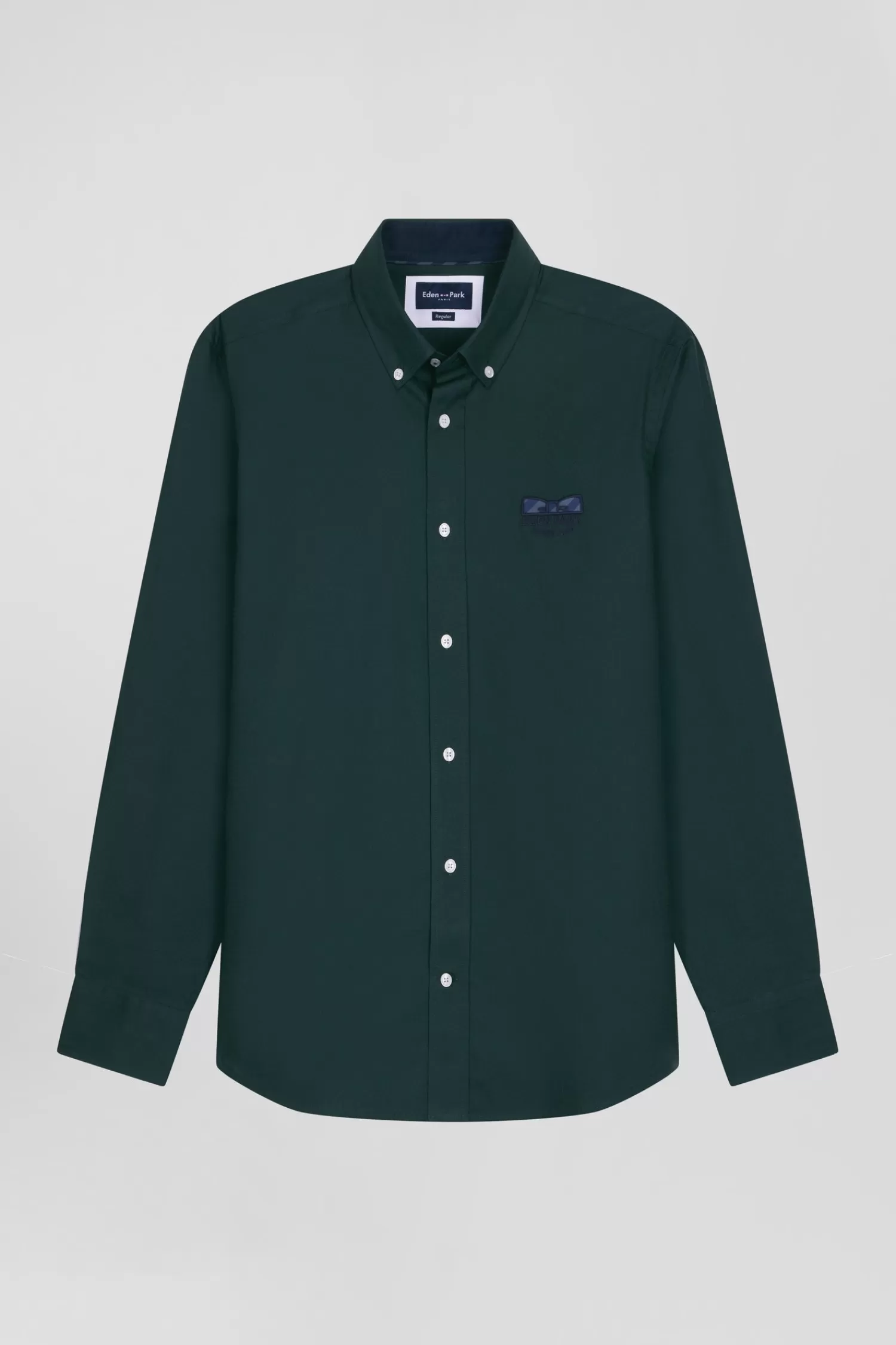 Eden Park Regular green oxford cotton shirt with striped bow tie detail< Shirts