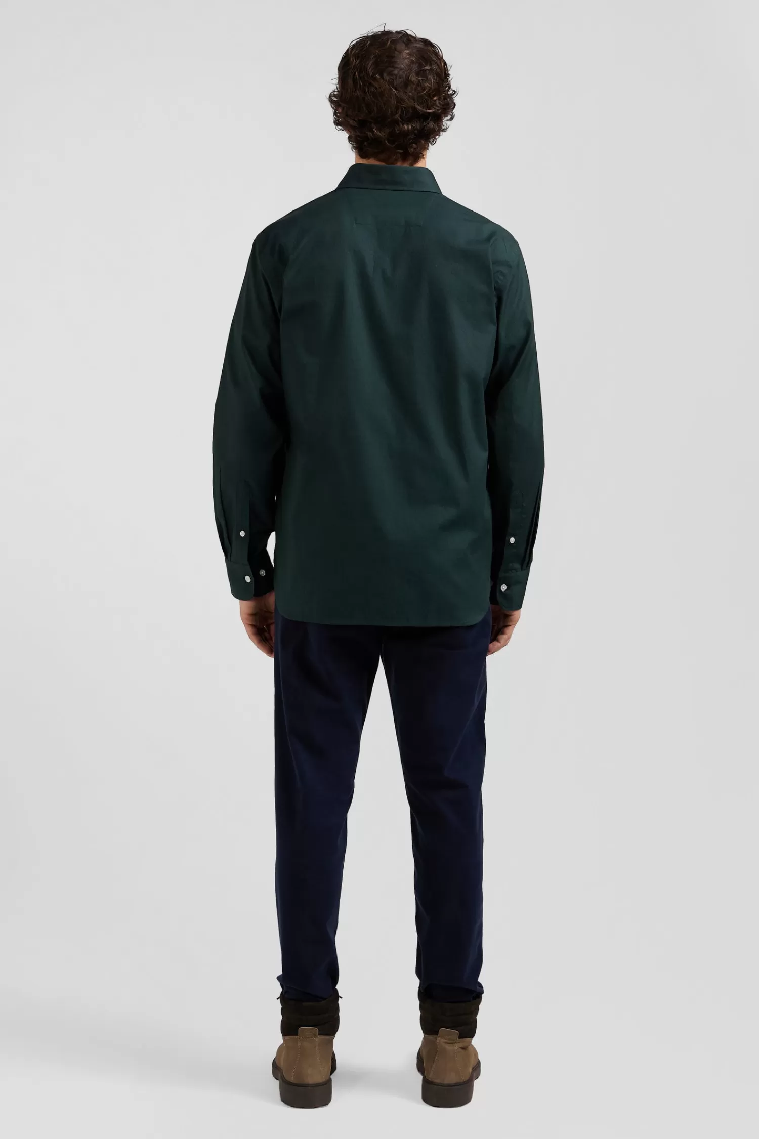 Eden Park Regular green oxford cotton shirt with striped bow tie detail< Shirts