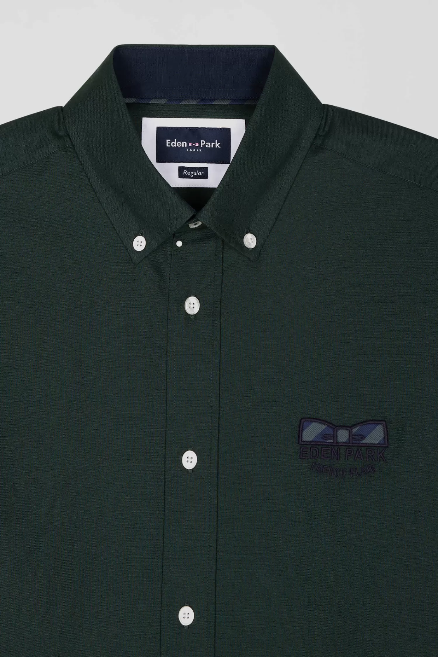 Eden Park Regular green oxford cotton shirt with striped bow tie detail< Shirts