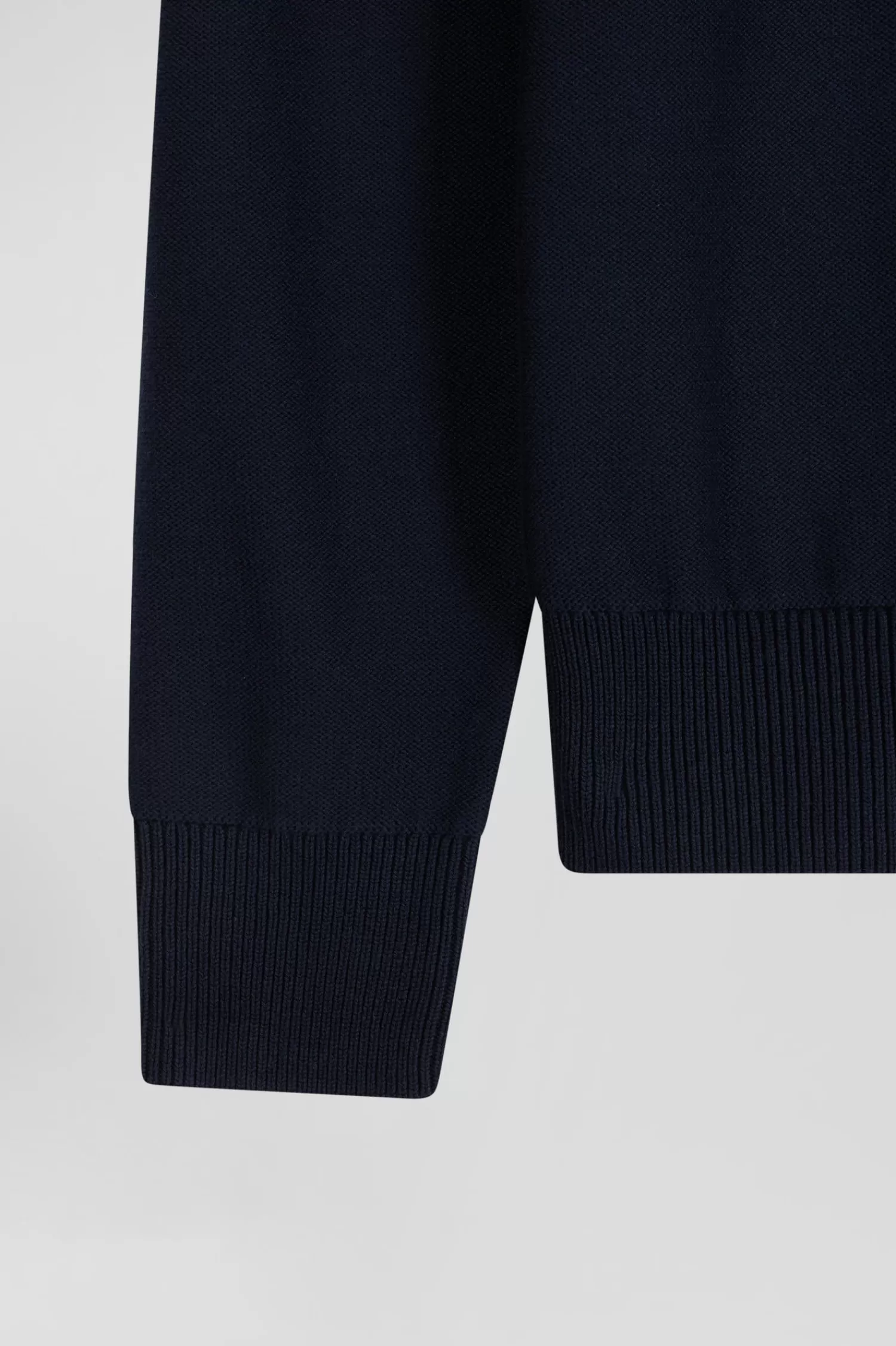 regular_green_semizipped_cotton_jumper_with_knit_patterns_8.webp Eden Park Regular green semi-zipped cotton jumper with knit patterns< Sweaters