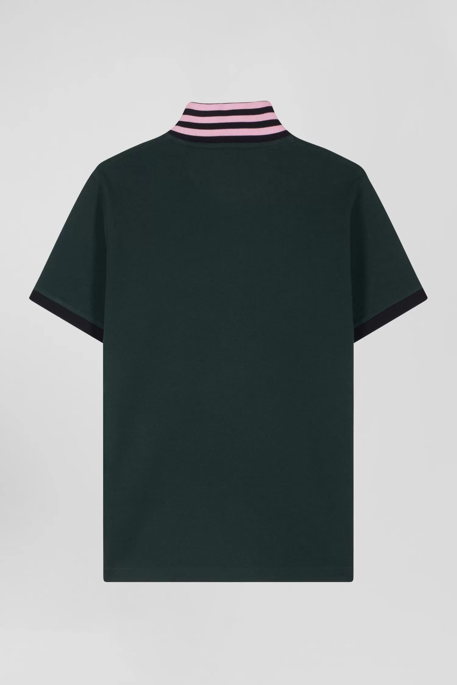 Eden Park Regular green short-sleeved cotton piqué polo shirt< Polos