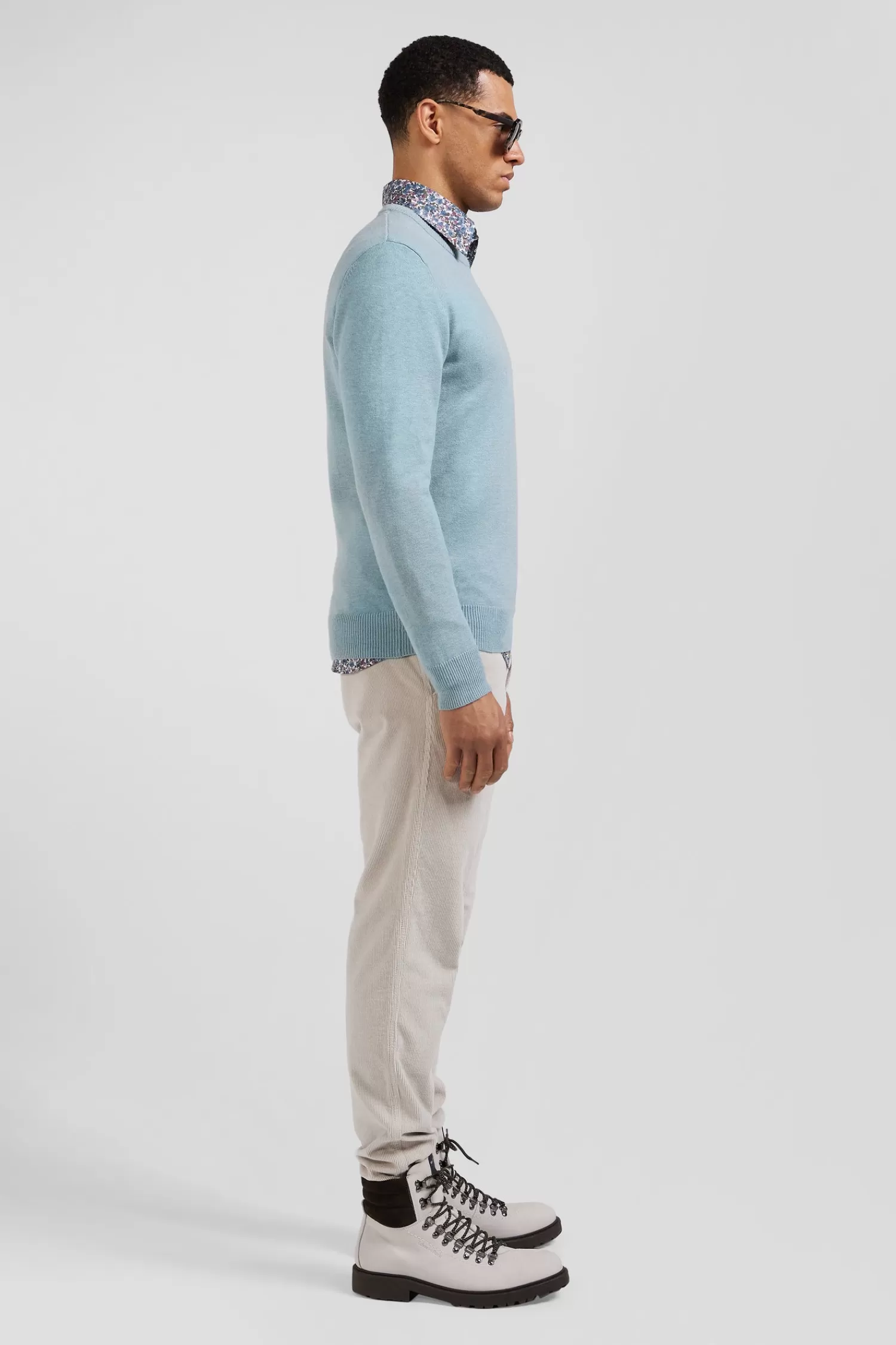 regular_green_wool_and_cotton_crew_neck_jumper_4.webp Eden Park Regular green wool and cotton crew neck jumper< Sweaters