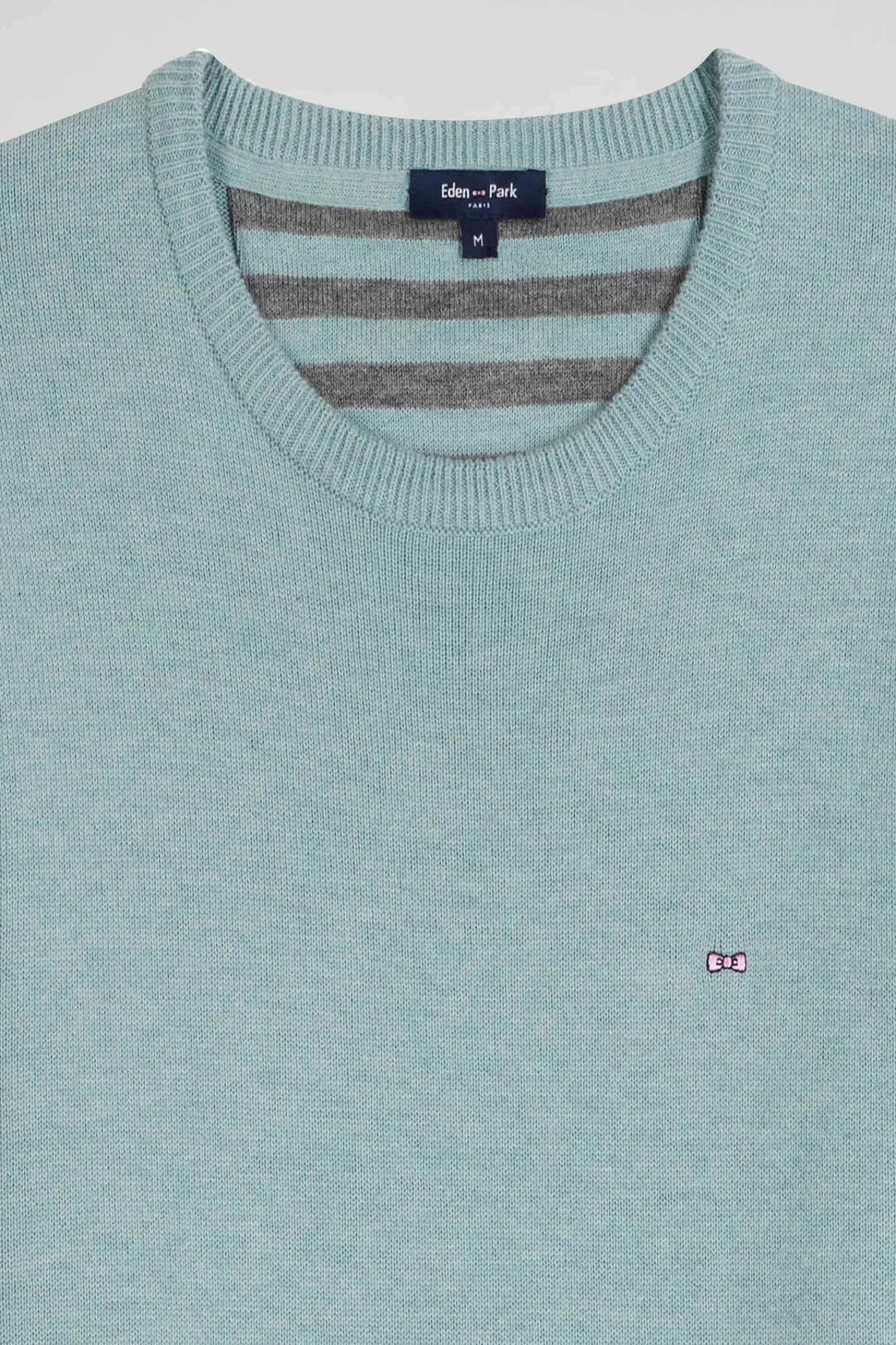 regular_green_wool_and_cotton_crew_neck_jumper_6.webp Eden Park Regular green wool and cotton crew neck jumper< Sweaters