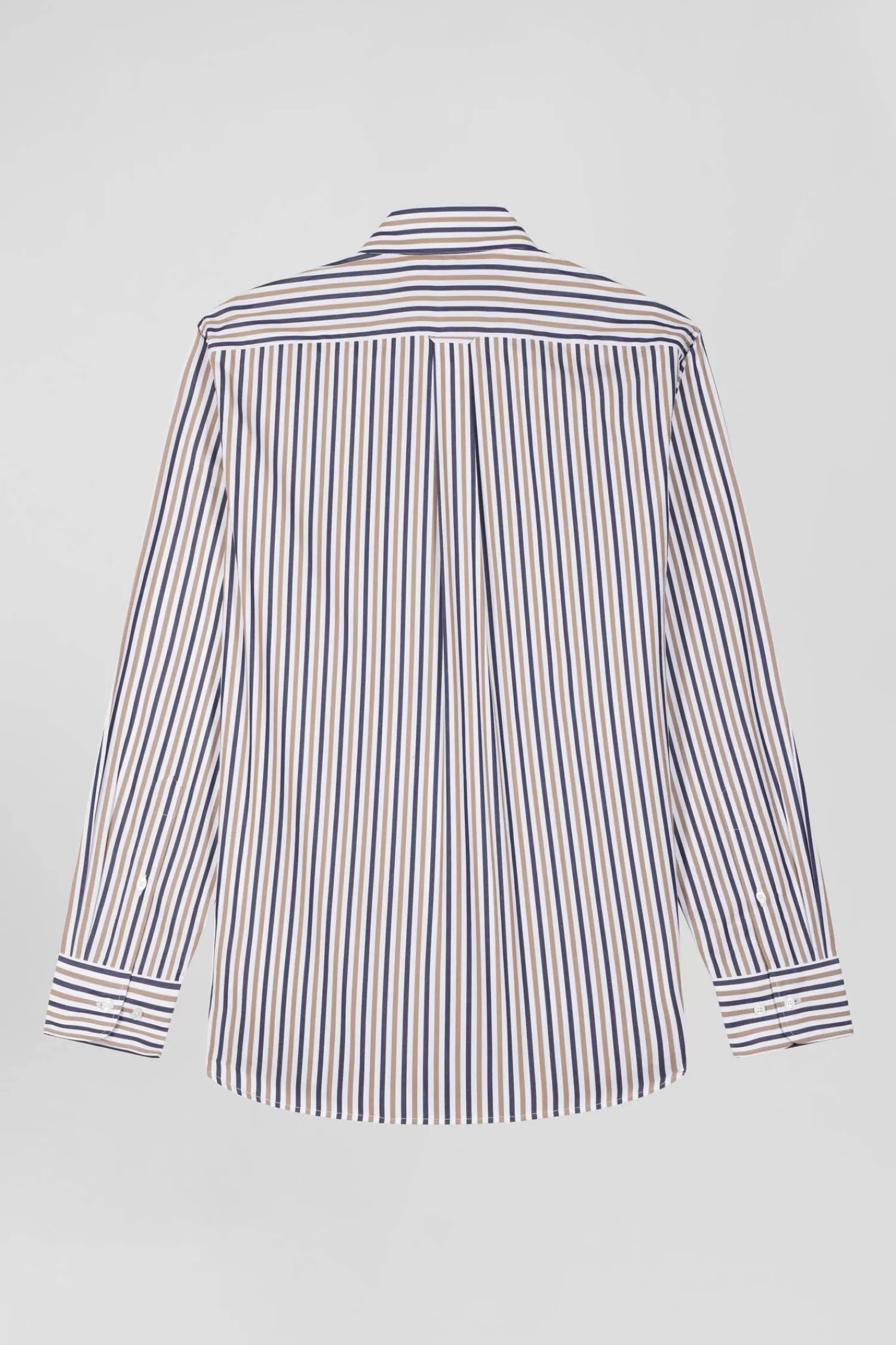 regular_greige_striped_cotton_poplin_shirt_3.webp Eden Park Regular greige striped cotton poplin shirt< Shirts
