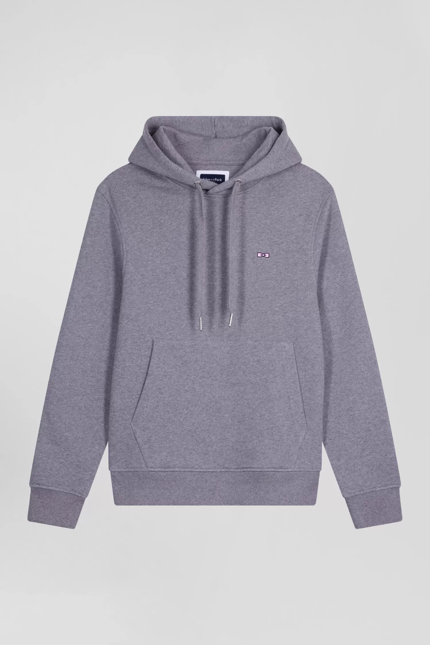 Eden Park Regular grey brushed cotton fleece hoodie< Sweatshirts