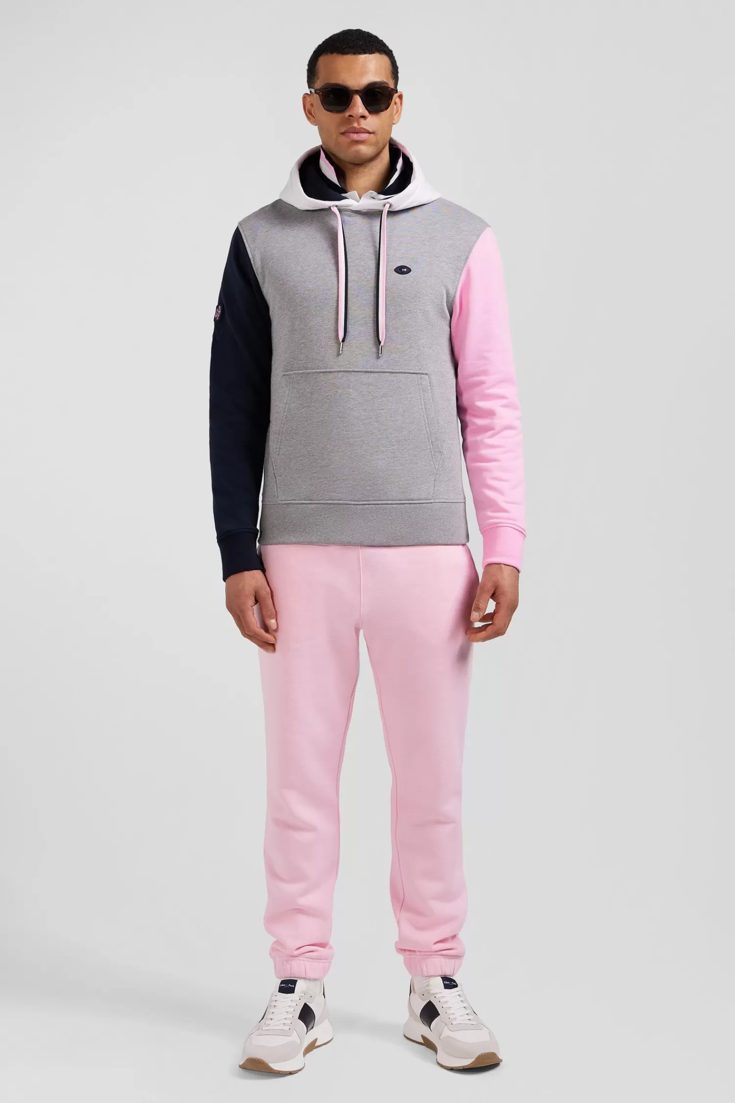 Eden Park Regular grey colorblock XV de France cotton hoodie< Sweatshirts