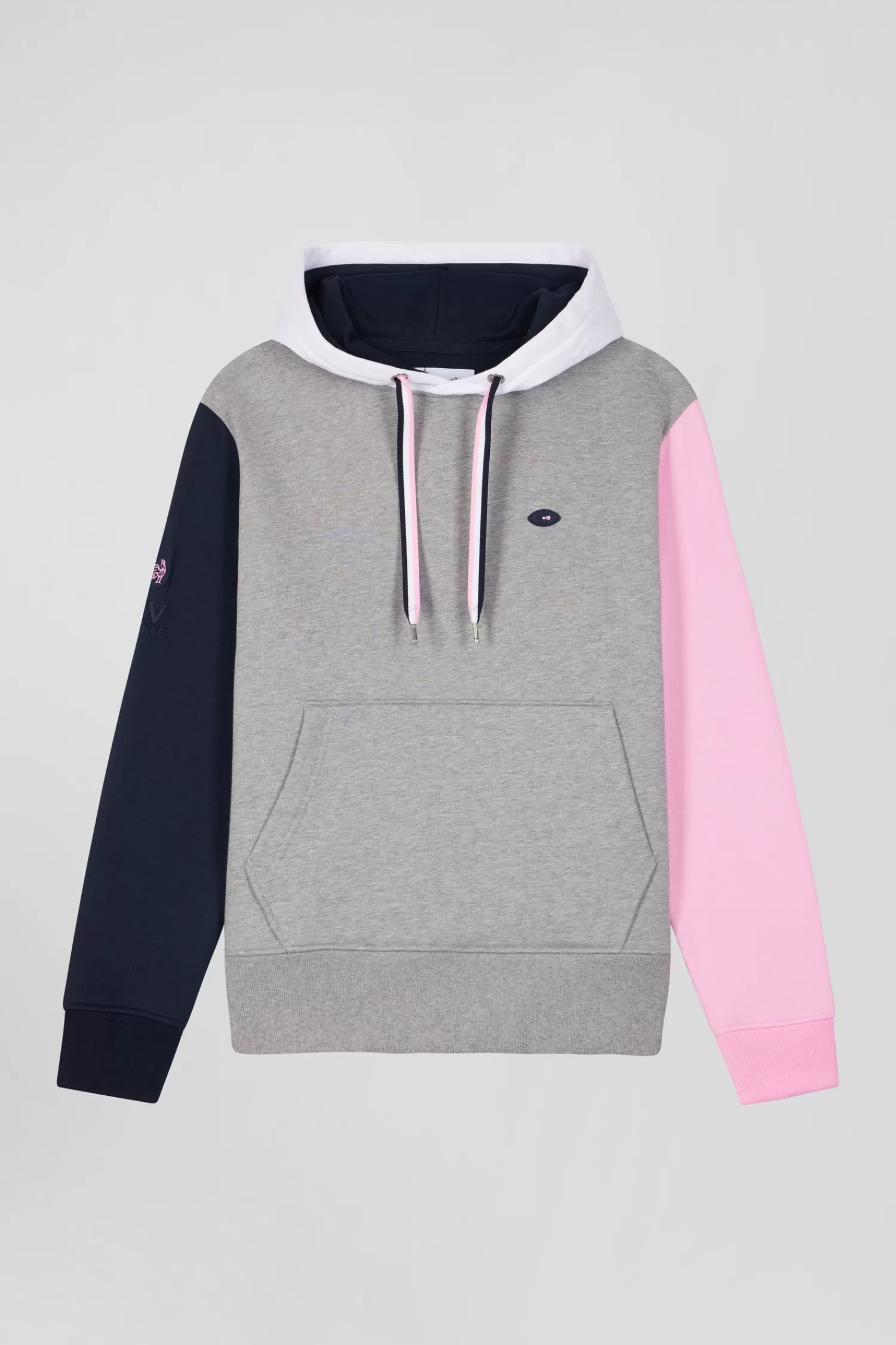 Eden Park Regular grey colorblock XV de France cotton hoodie< Sweatshirts