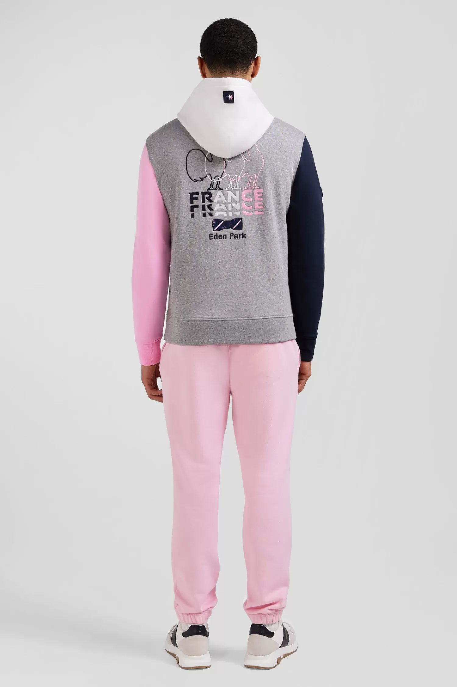 Eden Park Regular grey colorblock XV de France cotton hoodie< Sweatshirts