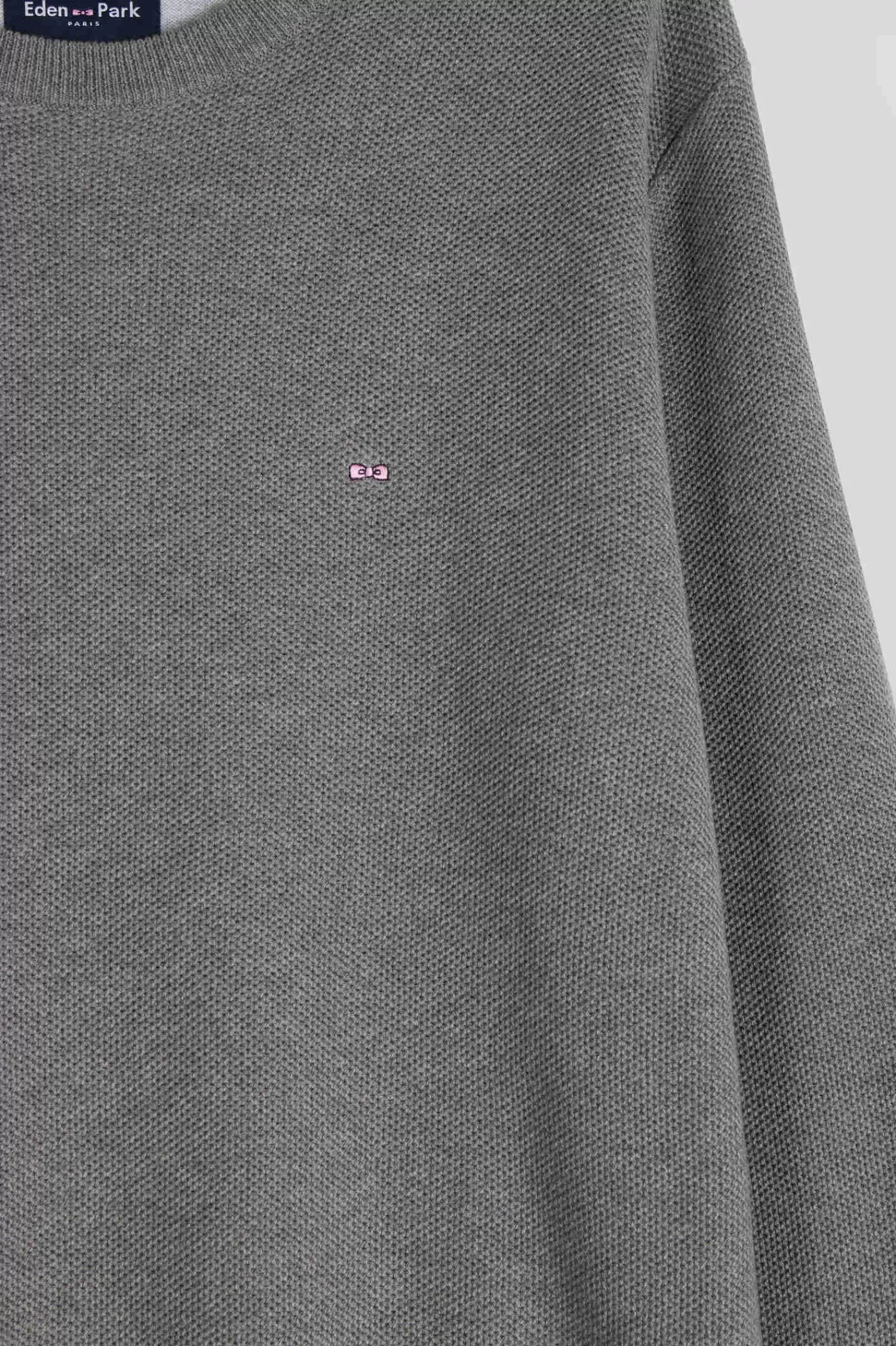 regular_grey_cotton_crew_neck_jumper_7.webp Eden Park Regular grey cotton crew neck jumper< Sweaters