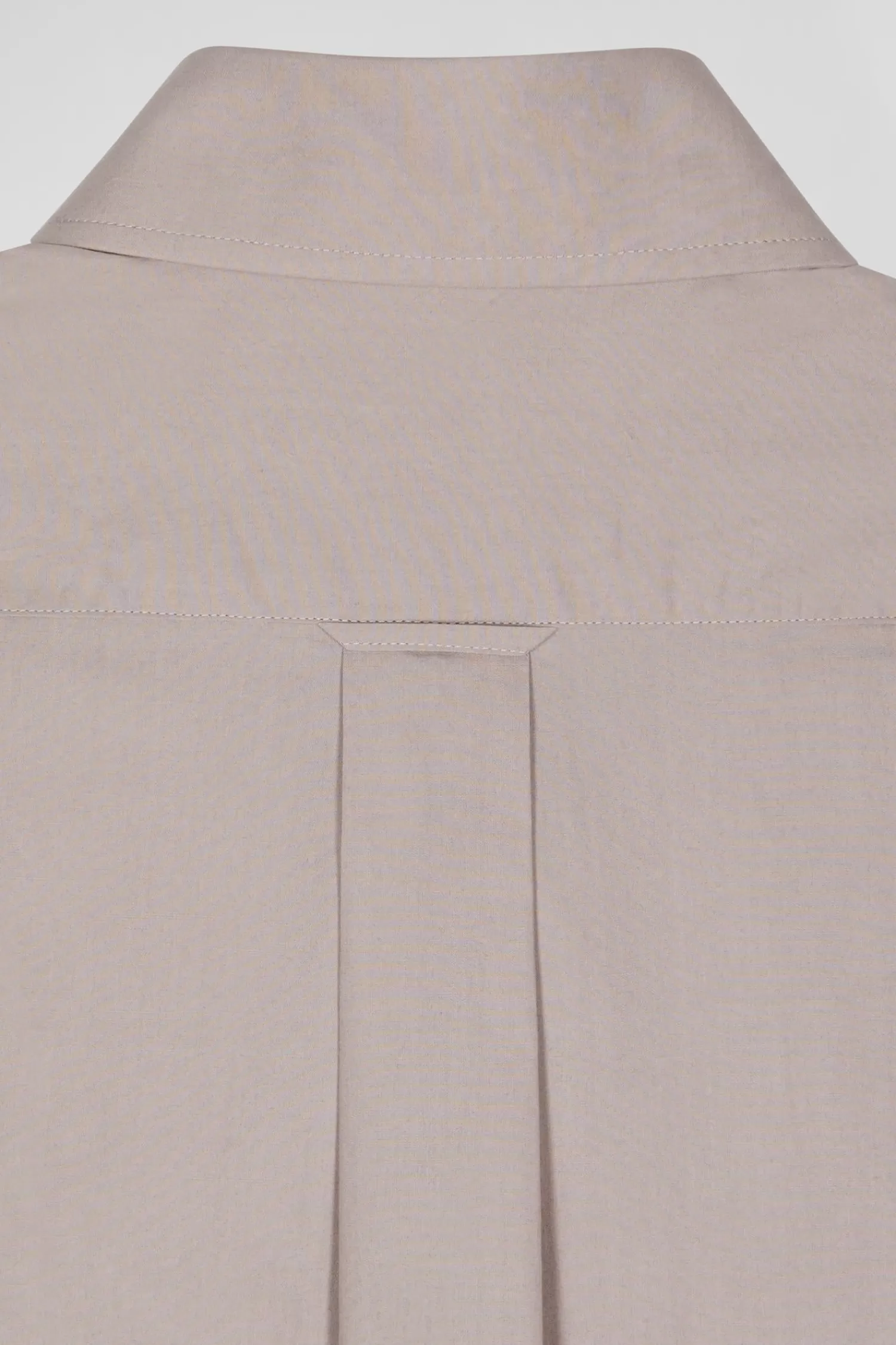 regular_grey_cotton_poplin_shirt_with_buttondown_collar_and_printed_elbow_patches_7.webp Eden Park Regular grey cotton poplin shirt with button-down collar and printed elbow patches< Shirts