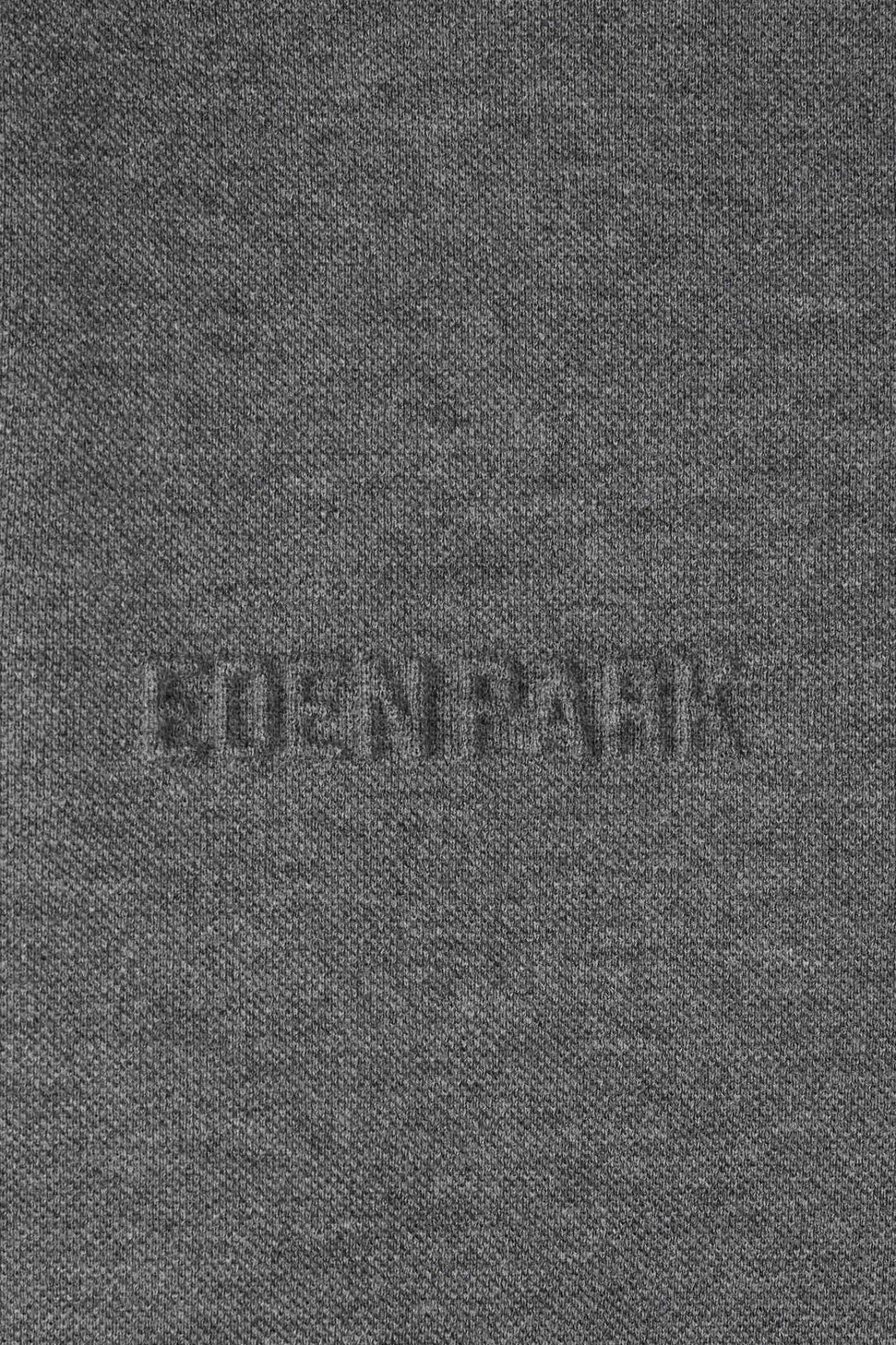 Eden Park Regular grey long-sleeved cotton piqué polo shirt with tricolor details< Polos