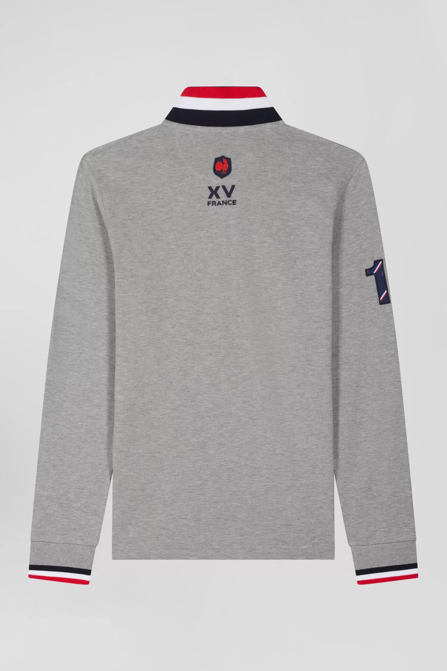 regular_grey_longsleeved_cotton_piqu_polo_shirt_with_xv_de_france_embroidery_3.webp Eden Park Regular grey long-sleeved cotton piqué polo shirt with XV de France embroidery< Polos