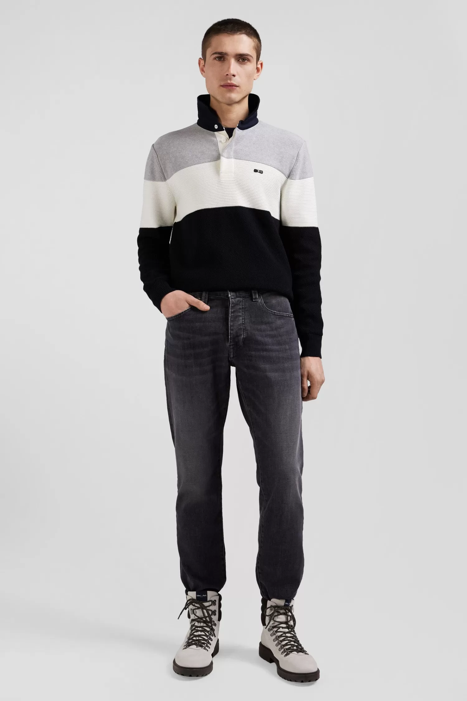 Eden Park Regular grey mixed stretch denim jeans< Pants