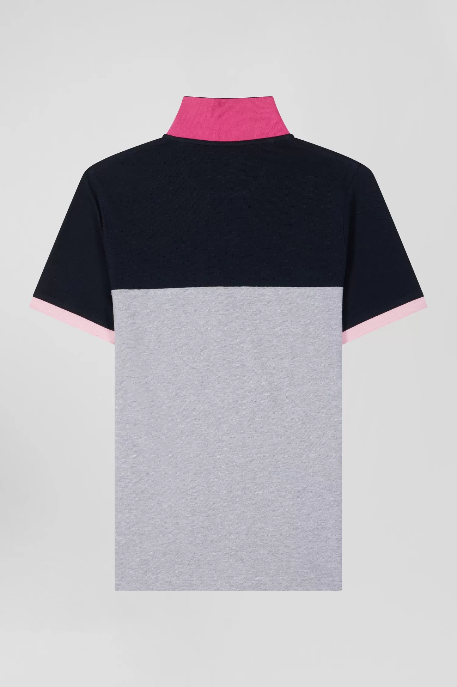 regular_grey_shortsleeved_cotton_piqu_polo_shirt_with_bow_tie_embroidery_and_contrasting_details_3.webp Eden Park Regular grey short-sleeved cotton piqué polo shirt with bow tie embroidery and contrasting details< Polos